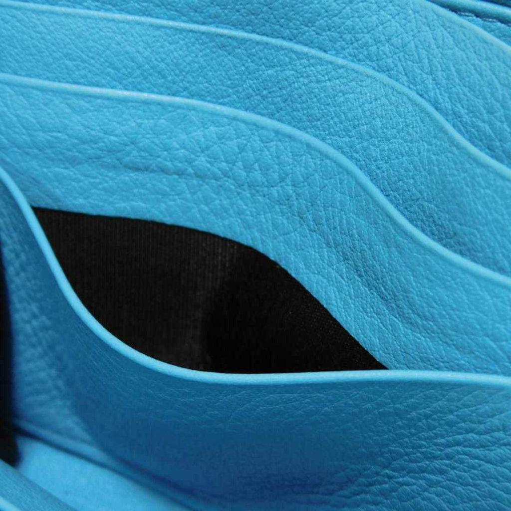Balenciaga Blue Leather Long Wallet (Bi-Fold)