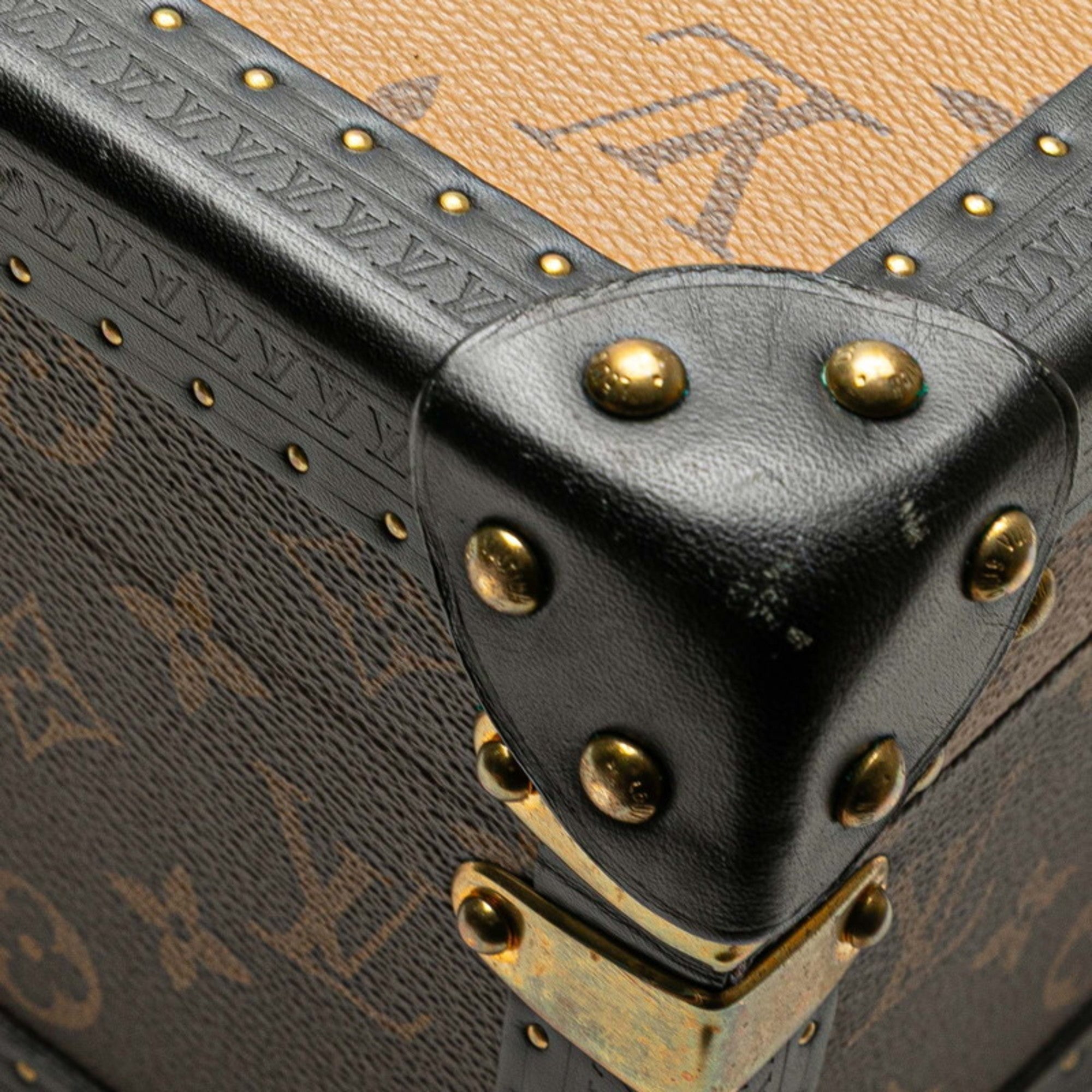 Louis Vuitton Monogram Reverse Black Brown Monogram Reverse Pvc Leather Attaché Case Briefcase