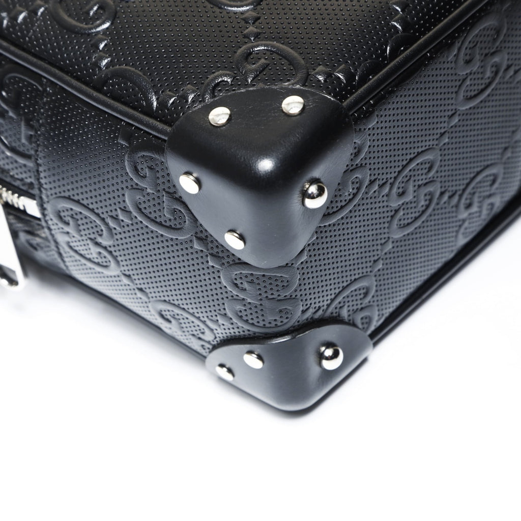 Gucci Black Embossed Shoulder Bag (Pre-Owned)