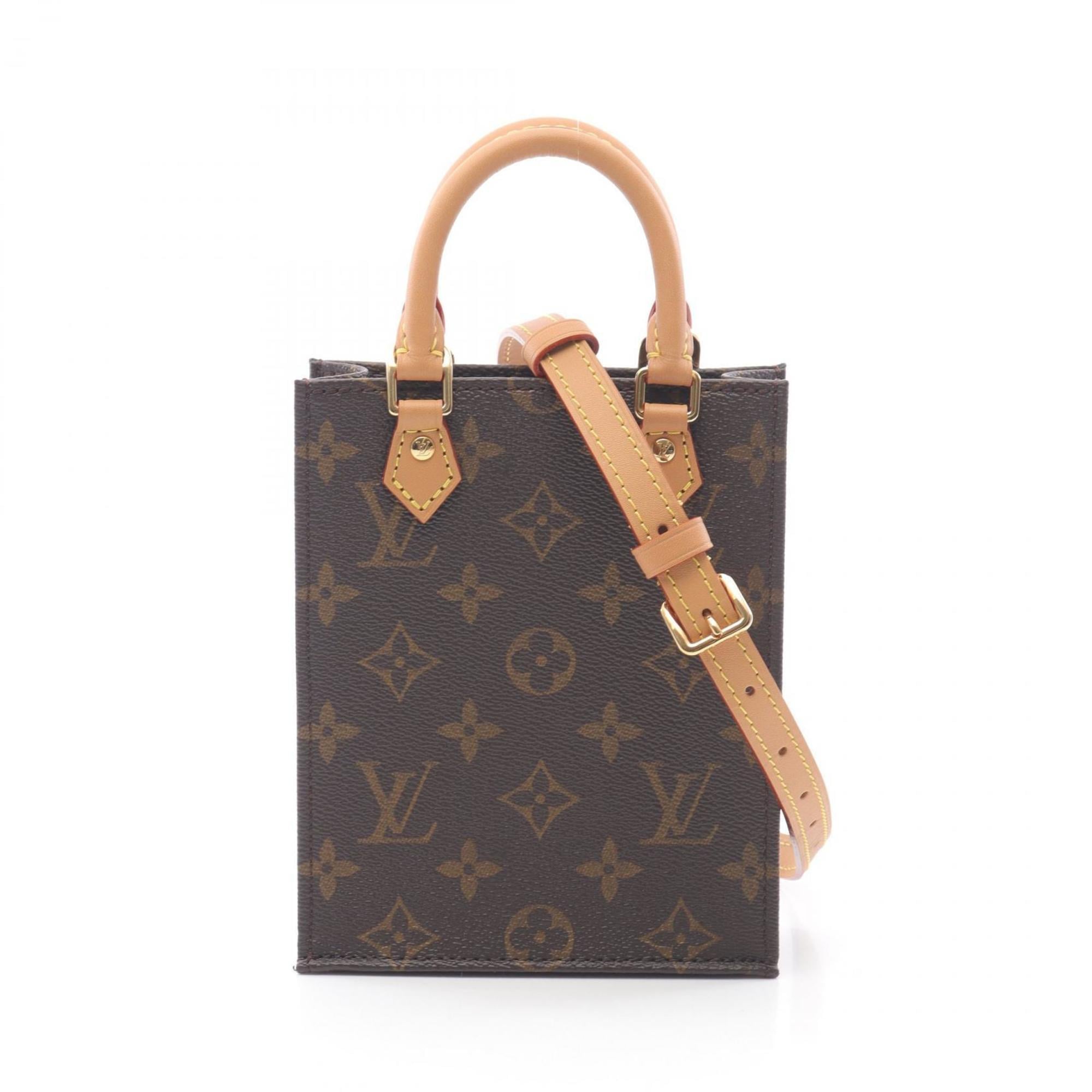 Louis Vuitton Brown Coated Canvas Leather Handbag
