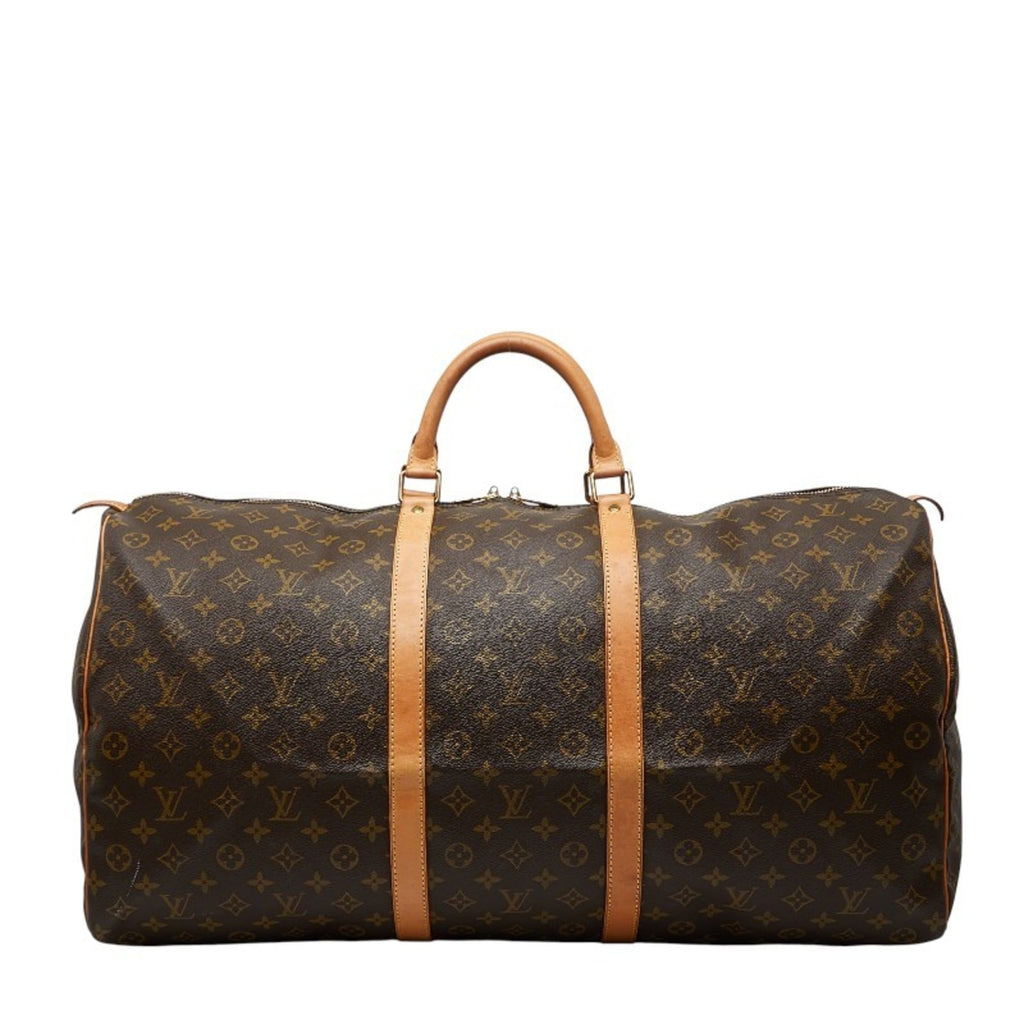 Louis Vuitton Brown Pvc Leather Boston Bag
