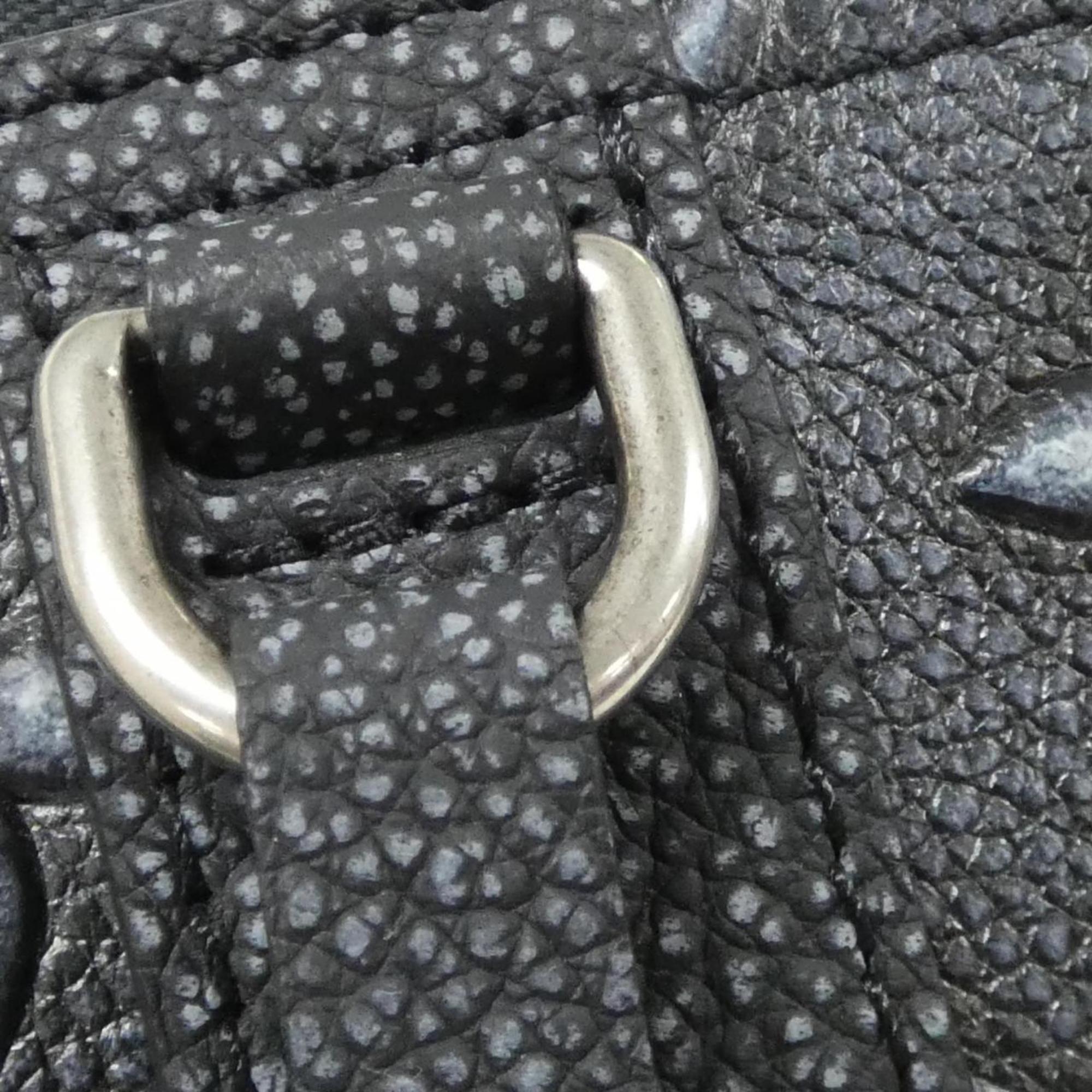 Louis Vuitton Charcoal Dark Gray Leather Shoulder Bag