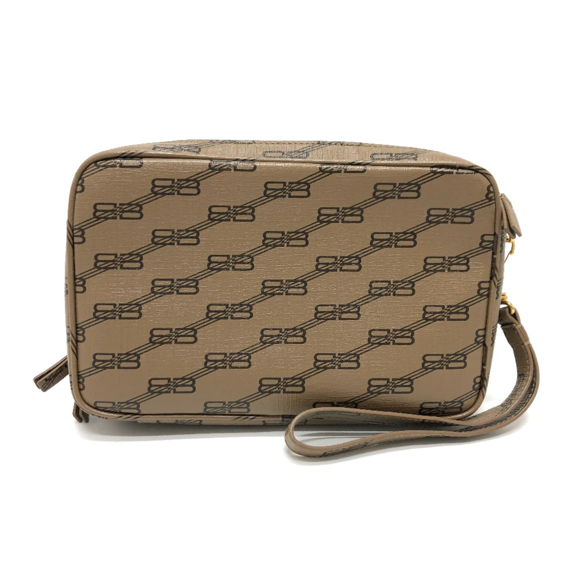 Balenciaga Brown Leather Clutch
