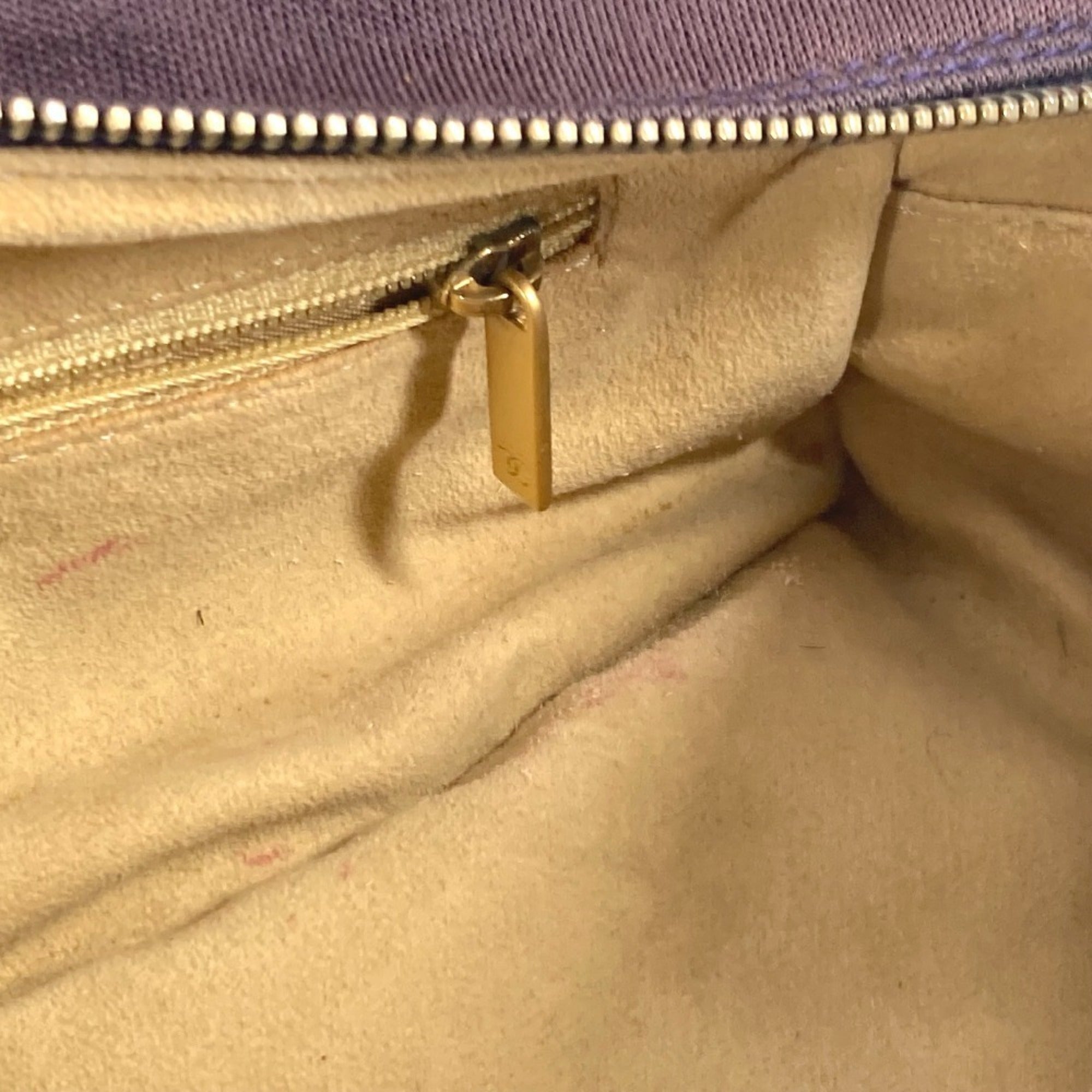 Chanel Purple Jersey Shoulder Bag