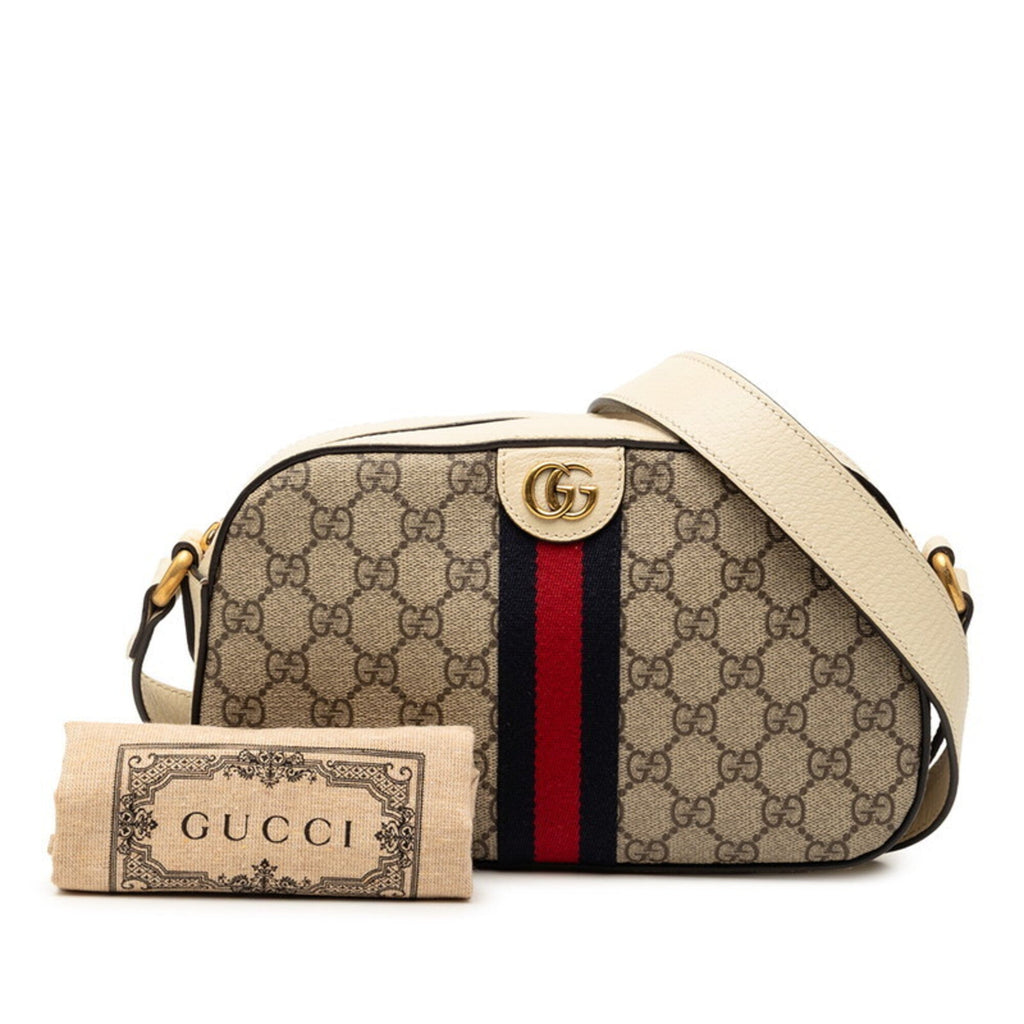 Gucci Beige Ivory Gg Supreme Shoulder Bag (Pre-Owned)