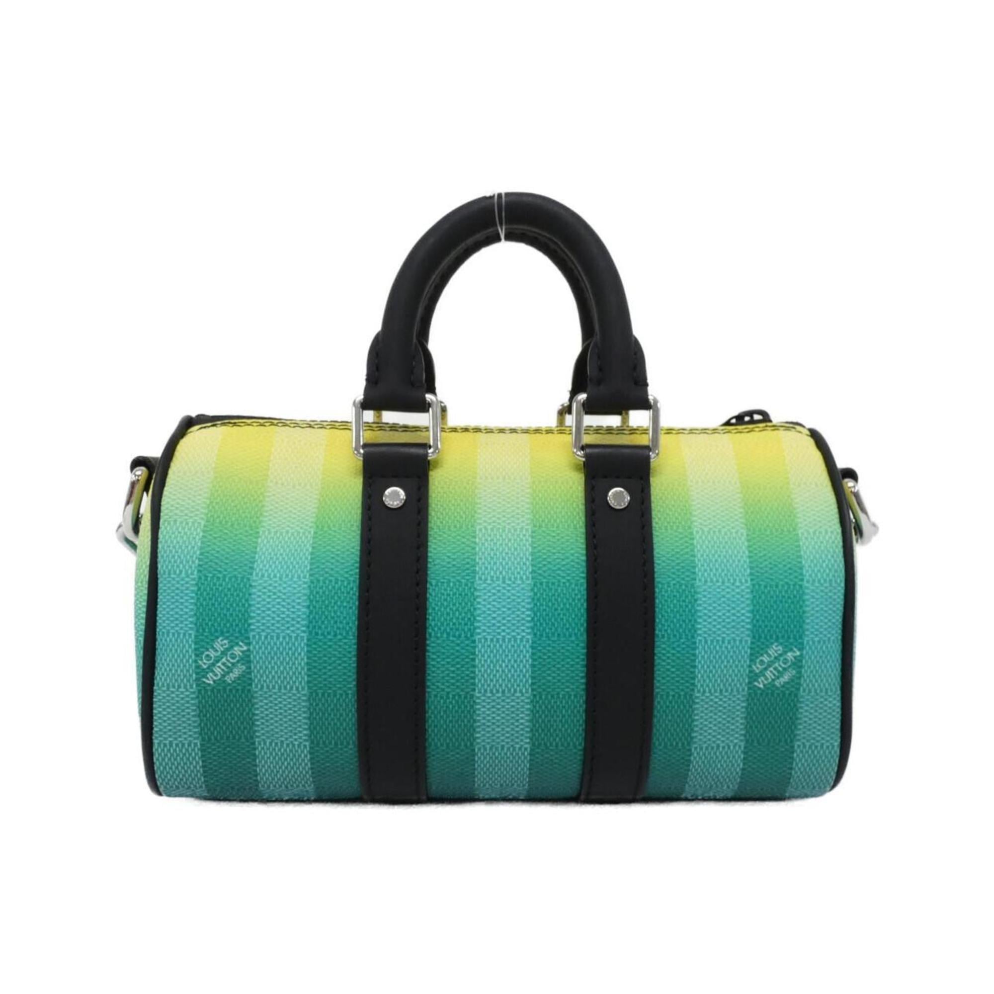 Louis Vuitton Vert Coated Canvas Boston Bag