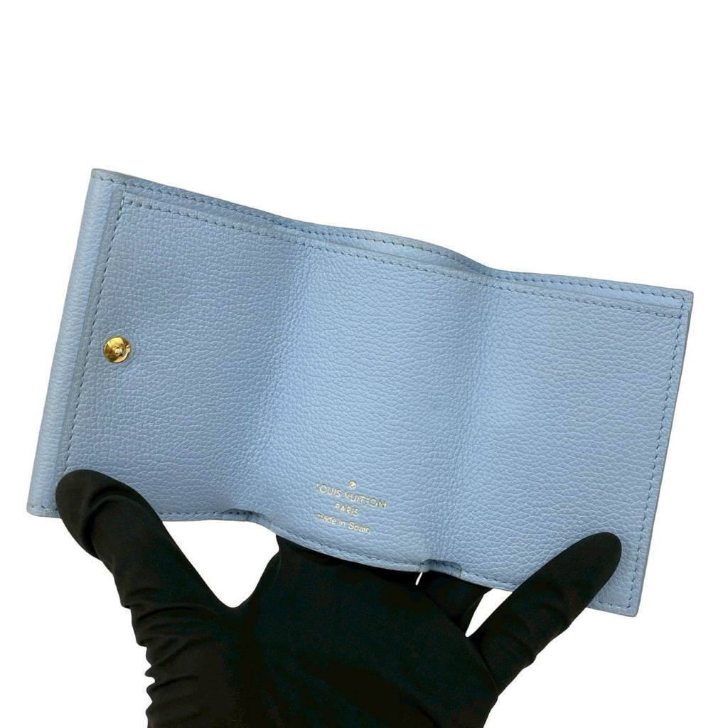 Louis Vuitton Blue Leather Wallet (Tri-Fold)