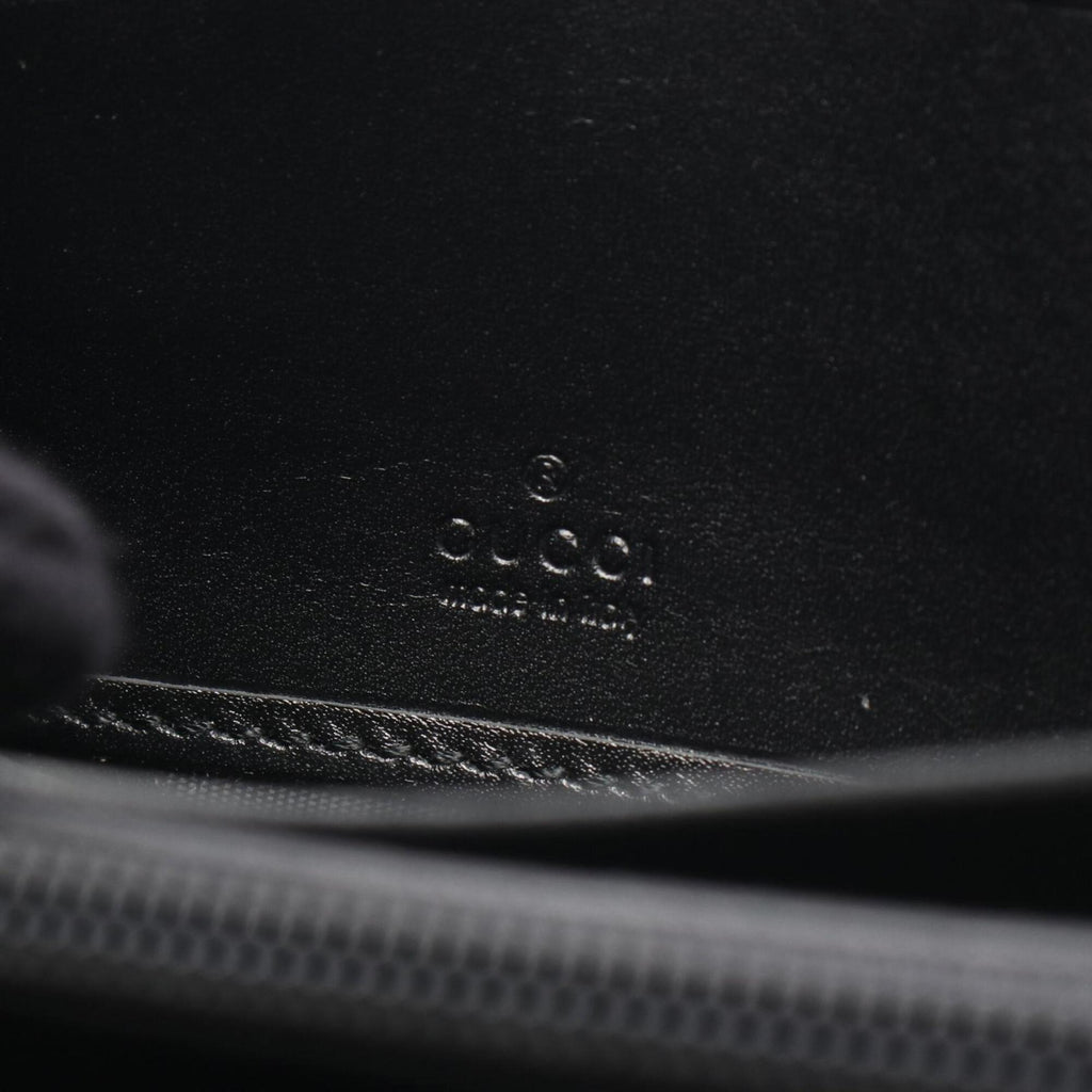 Gucci Black Pvc Leather Long Wallet (Bi-Fold) (Pre-Owned)