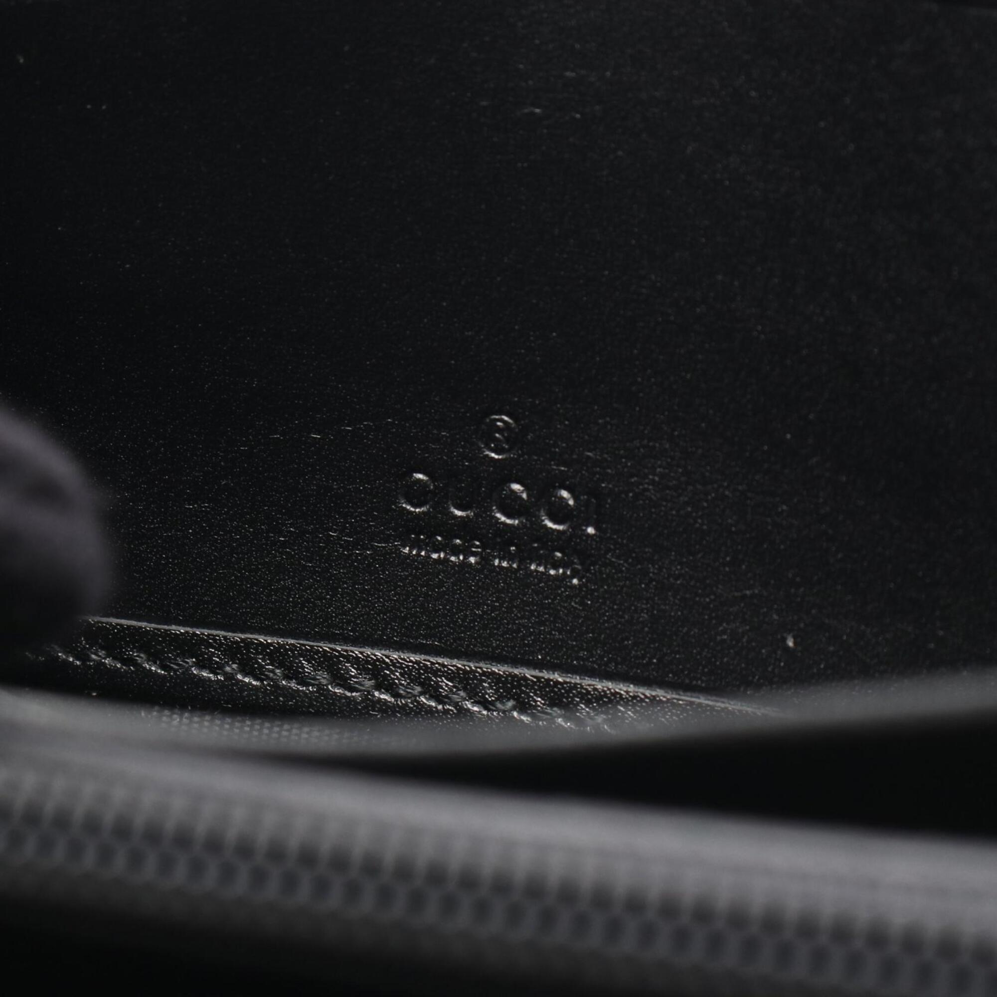 Gucci Black Pvc Leather Long Wallet (Bi-Fold) (Pre-Owned)