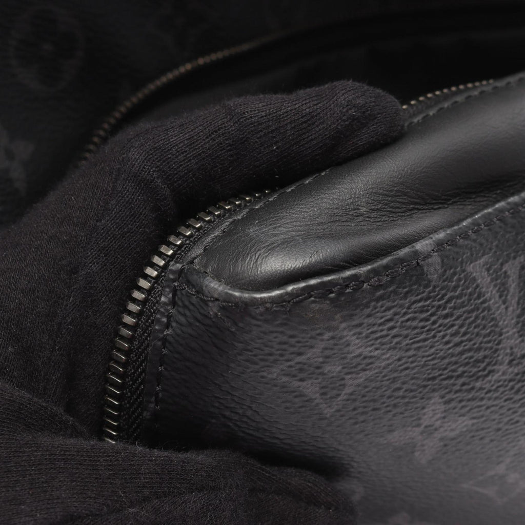 Louis Vuitton Black Coated Canvas Leather Backpack Handbag