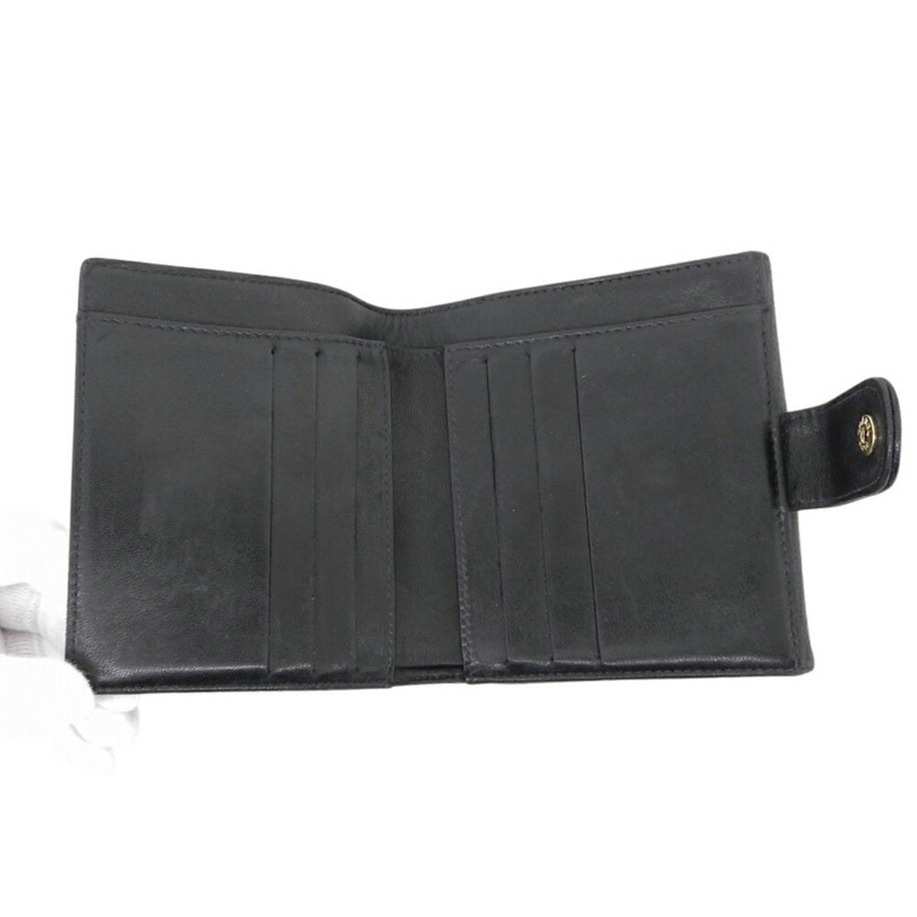 Chanel Black Grained Calfskin Wallet (Bi-Fold)