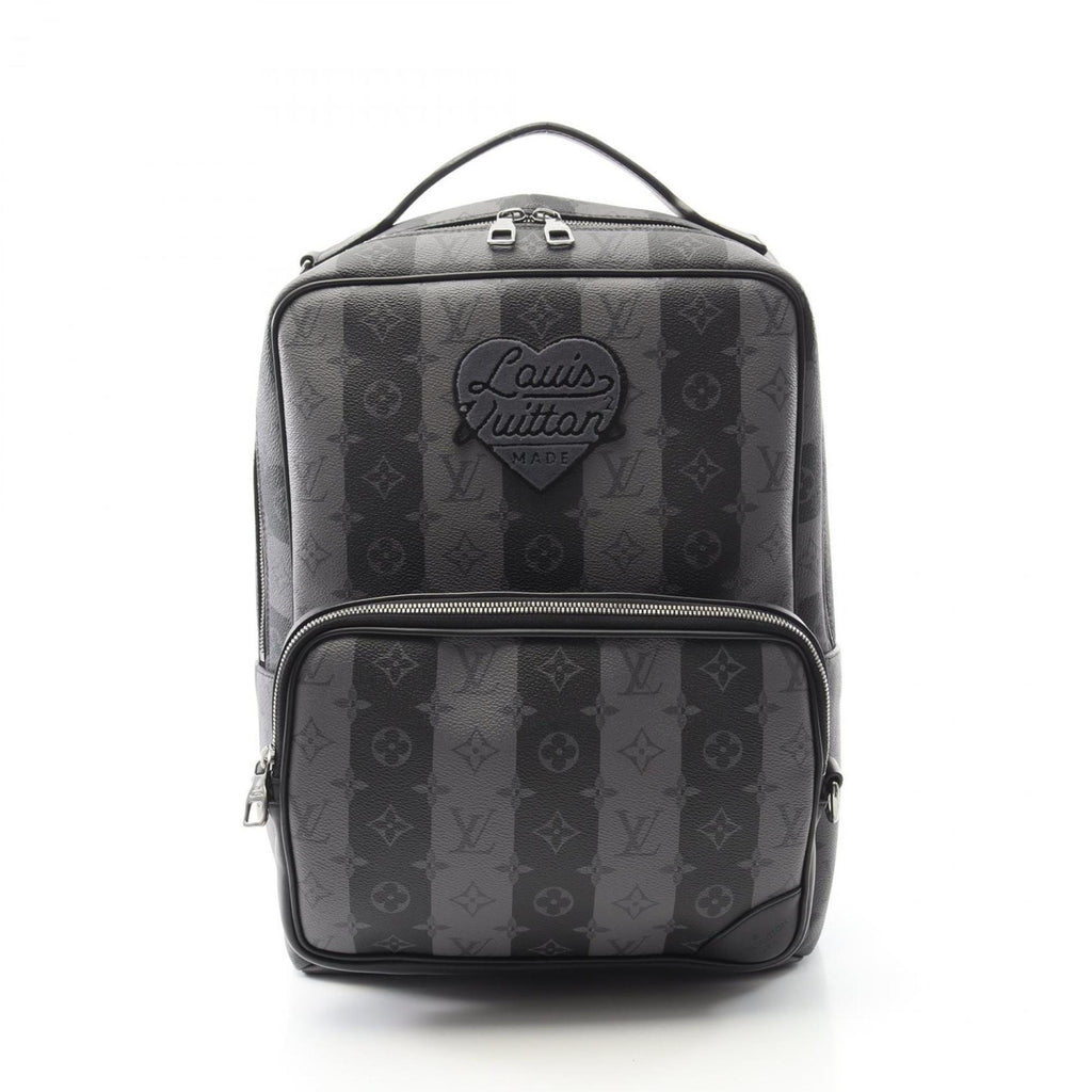 Louis Vuitton Black Gray Coated Canvas Backpack