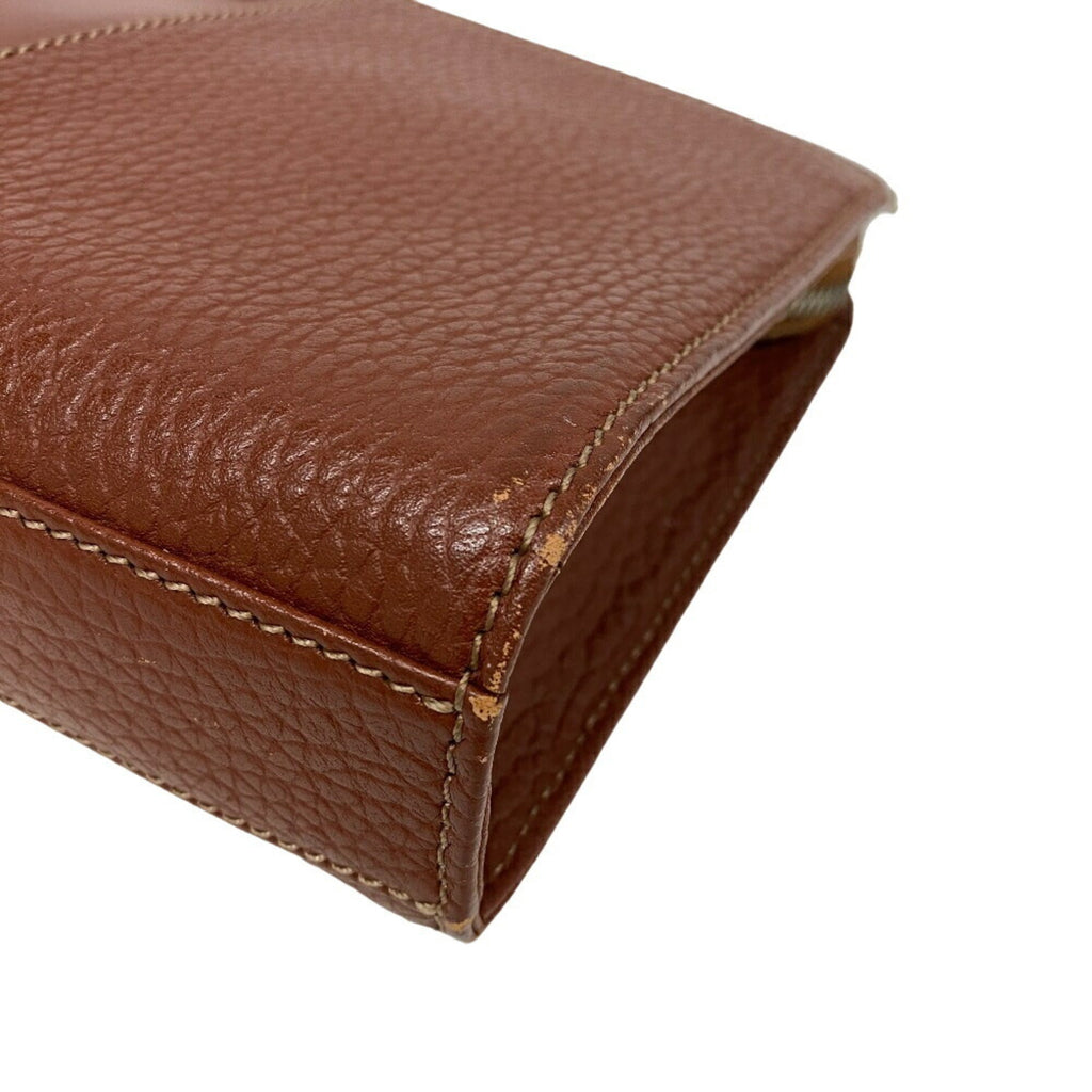 Burberry Brown Leather Clutch Bag