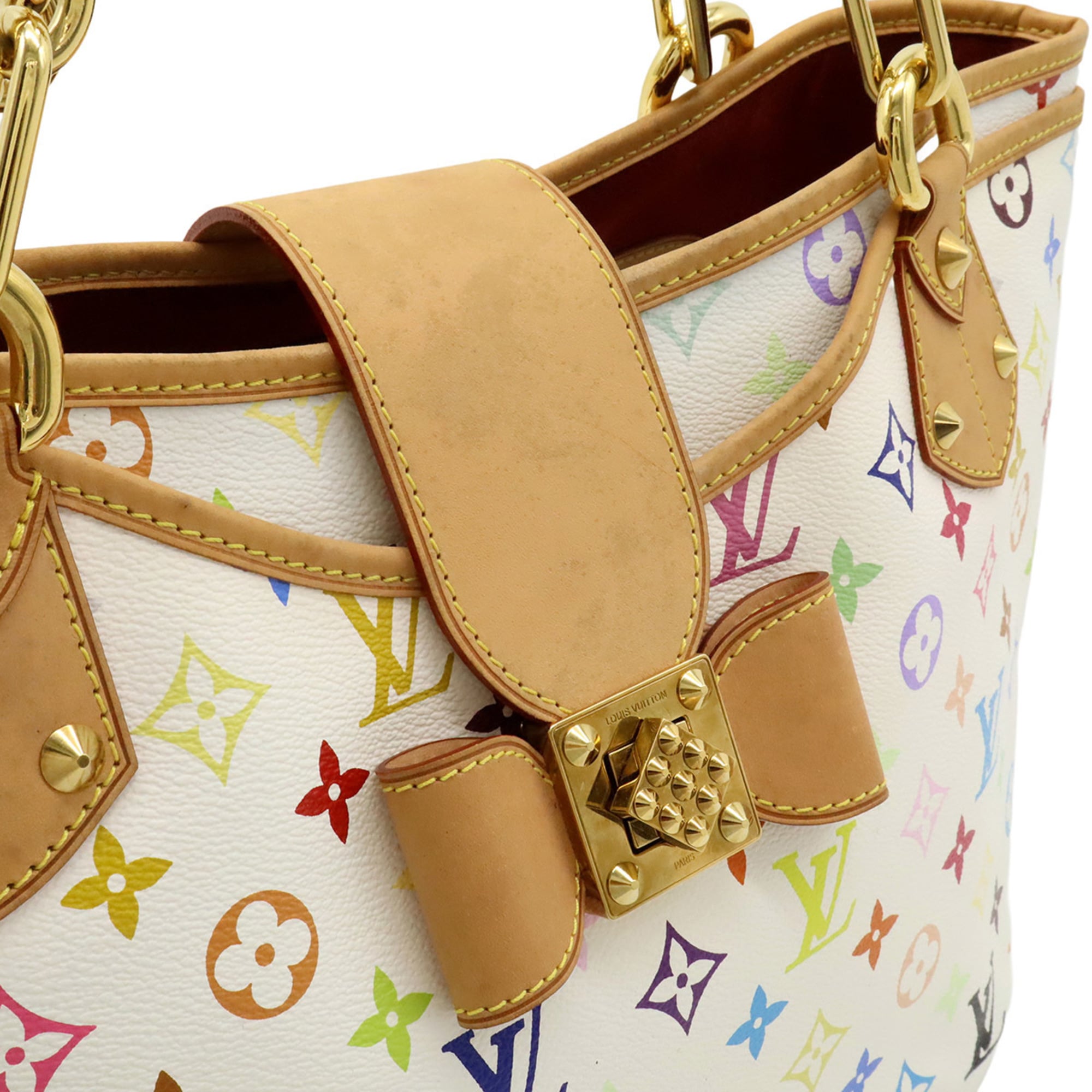 Louis Vuitton Blanc Monogram Multi-Color White Monogram Multicolore Pvc Coated Canvas Shoulder Bag Tote Bag