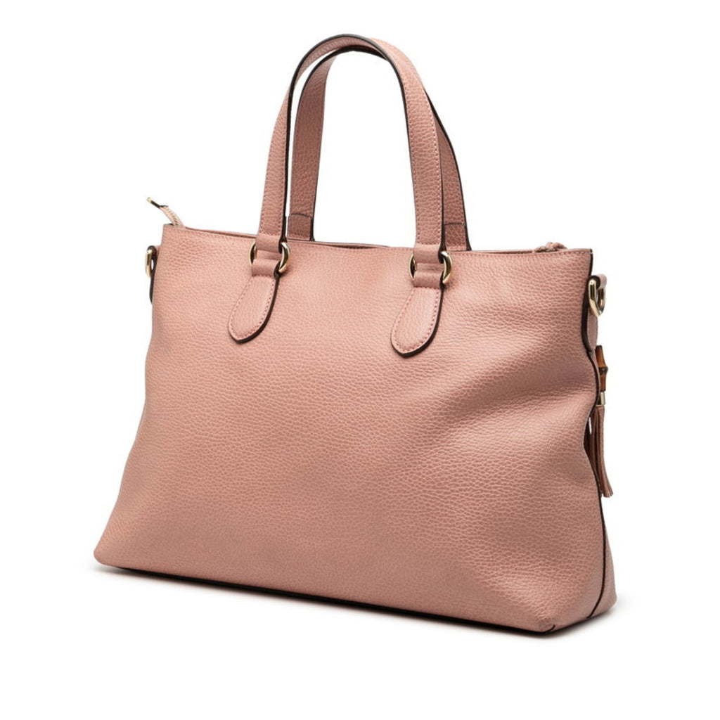 Gucci Pink Leather Handbag Shoulder Bag (Pre-Owned)