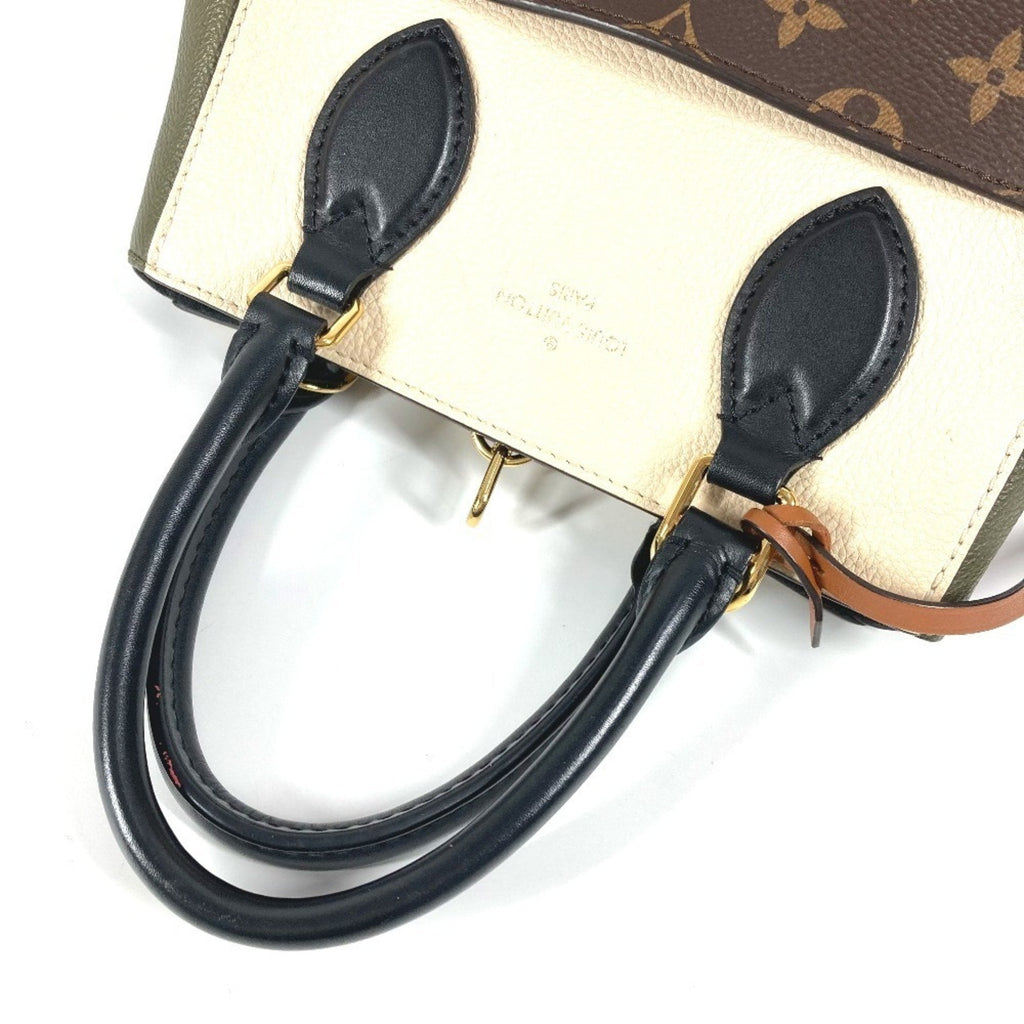 Louis Vuitton Brown Khaki Monogram White Monogram Handbag Tote Bag