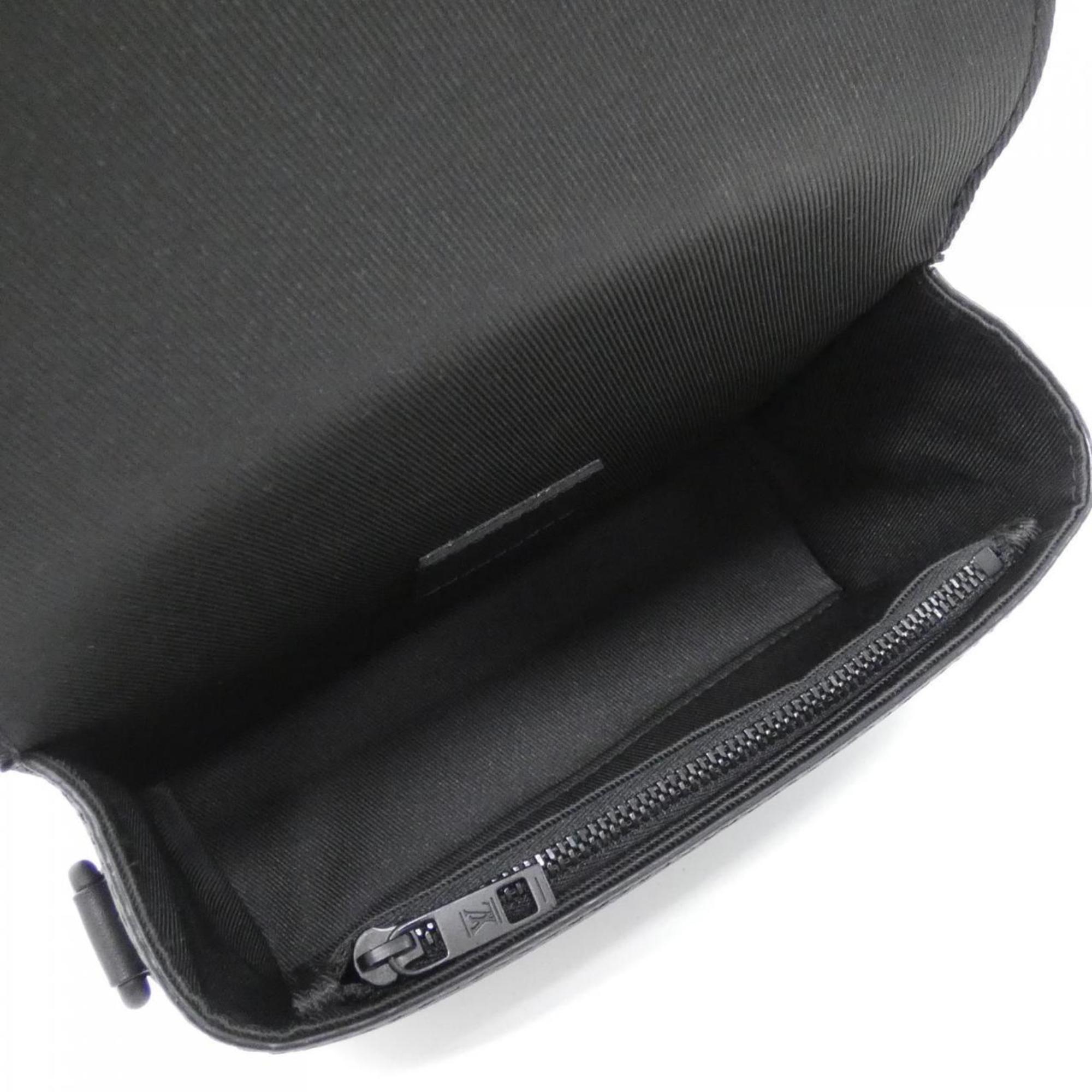 Louis Vuitton Black Leather Shoulder Bag