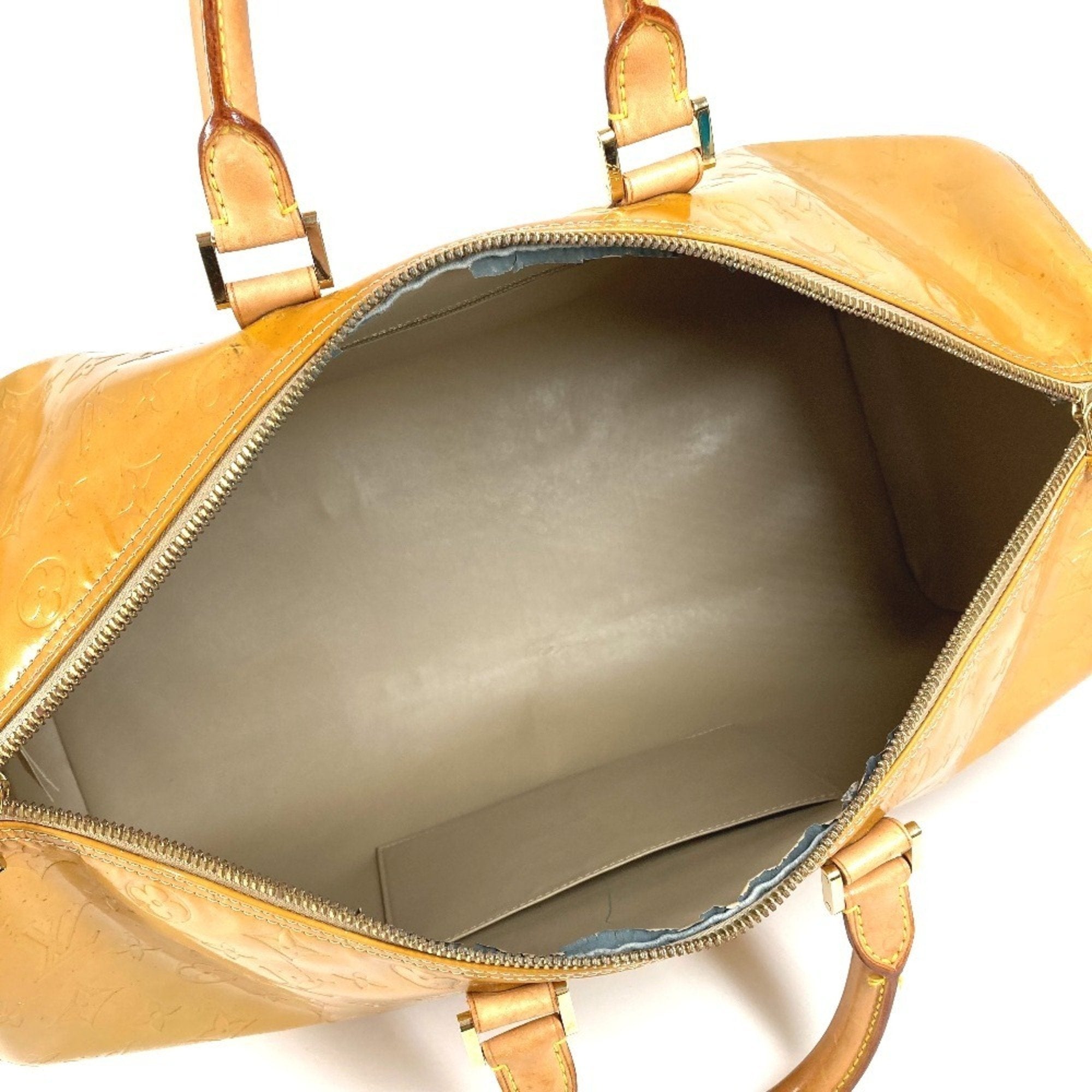 Louis Vuitton Beige Galle Monogram Vernis Boston Bag