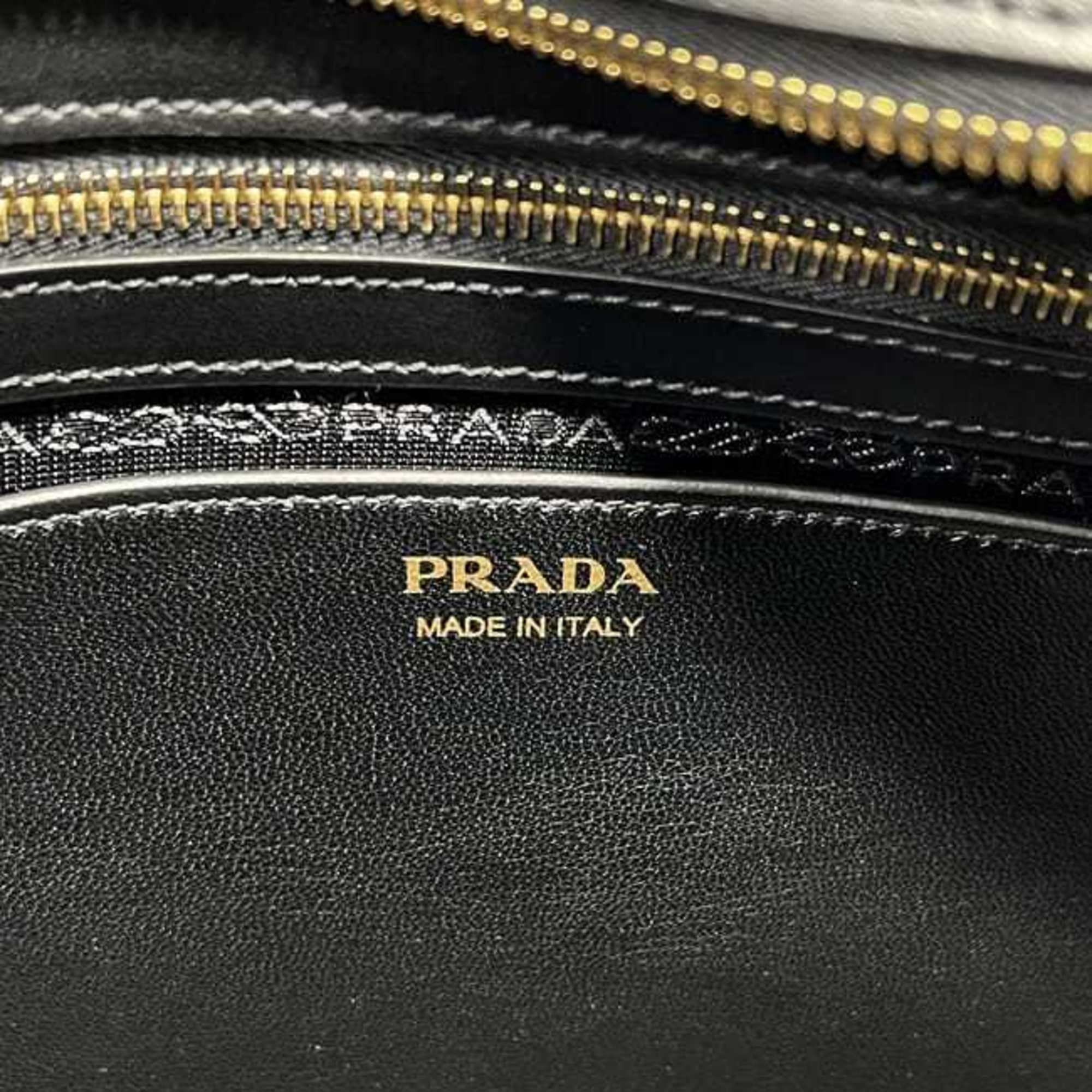 Prada Black Nero Leather Handbag Shoulder Bag