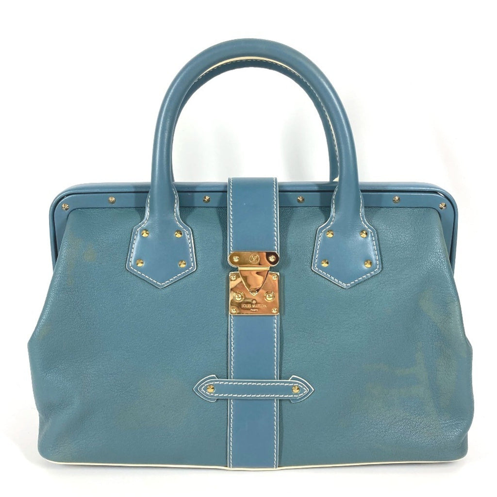 Louis Vuitton Blue Suhali Leather Leather Handbag Tote Bag
