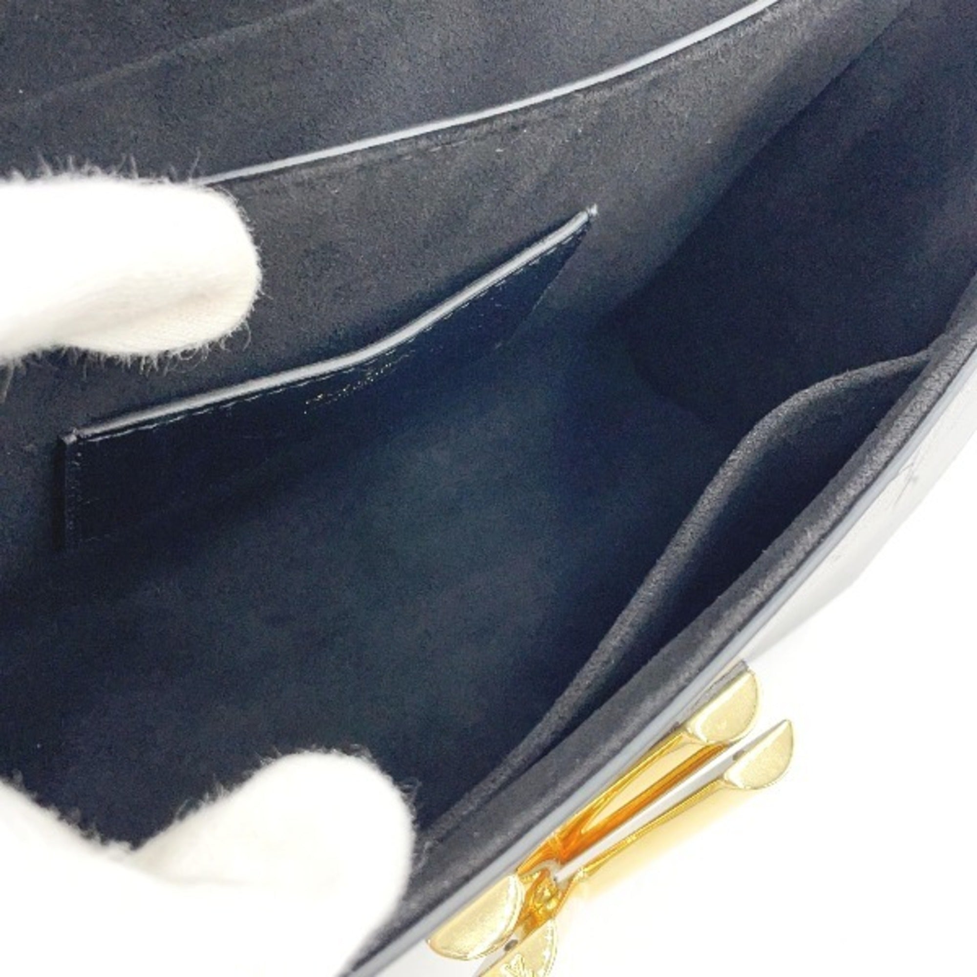 Louis Vuitton Black Leather Shoulder Bag