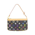 Louis Vuitton Black Multi-Color Coated Canvas Pochette Pouch