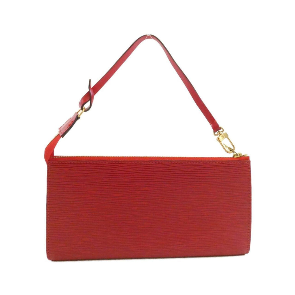 Louis Vuitton Red Color Leather Pochette Pouch