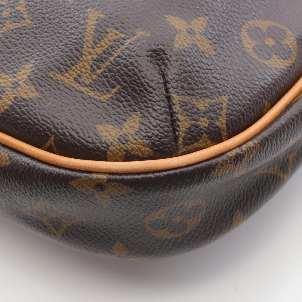 Louis Vuitton Brown Coated Canvas Leather Shoulder Bag