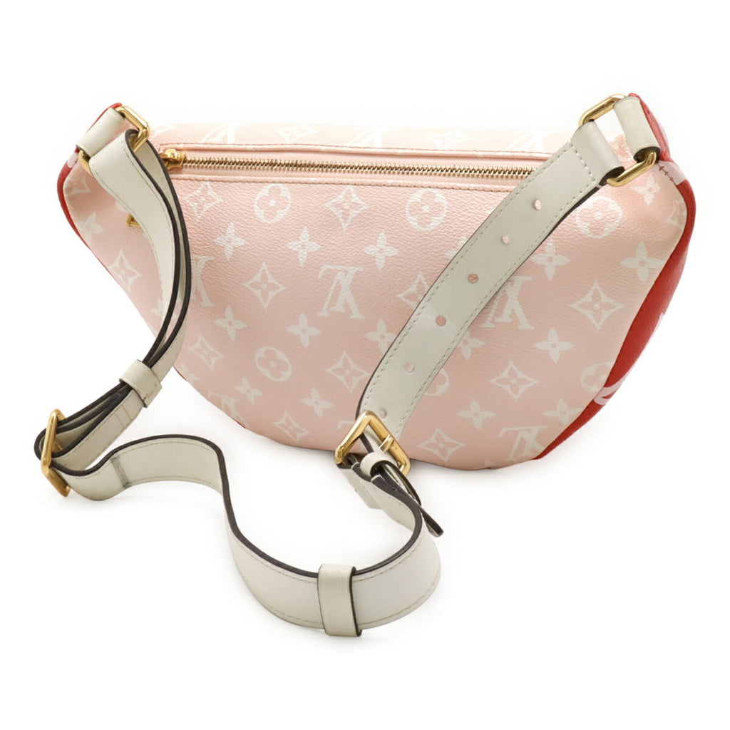 Louis Vuitton Pink Red Color Rouge White Pvc Coated Canvas Leather Fanny Pack