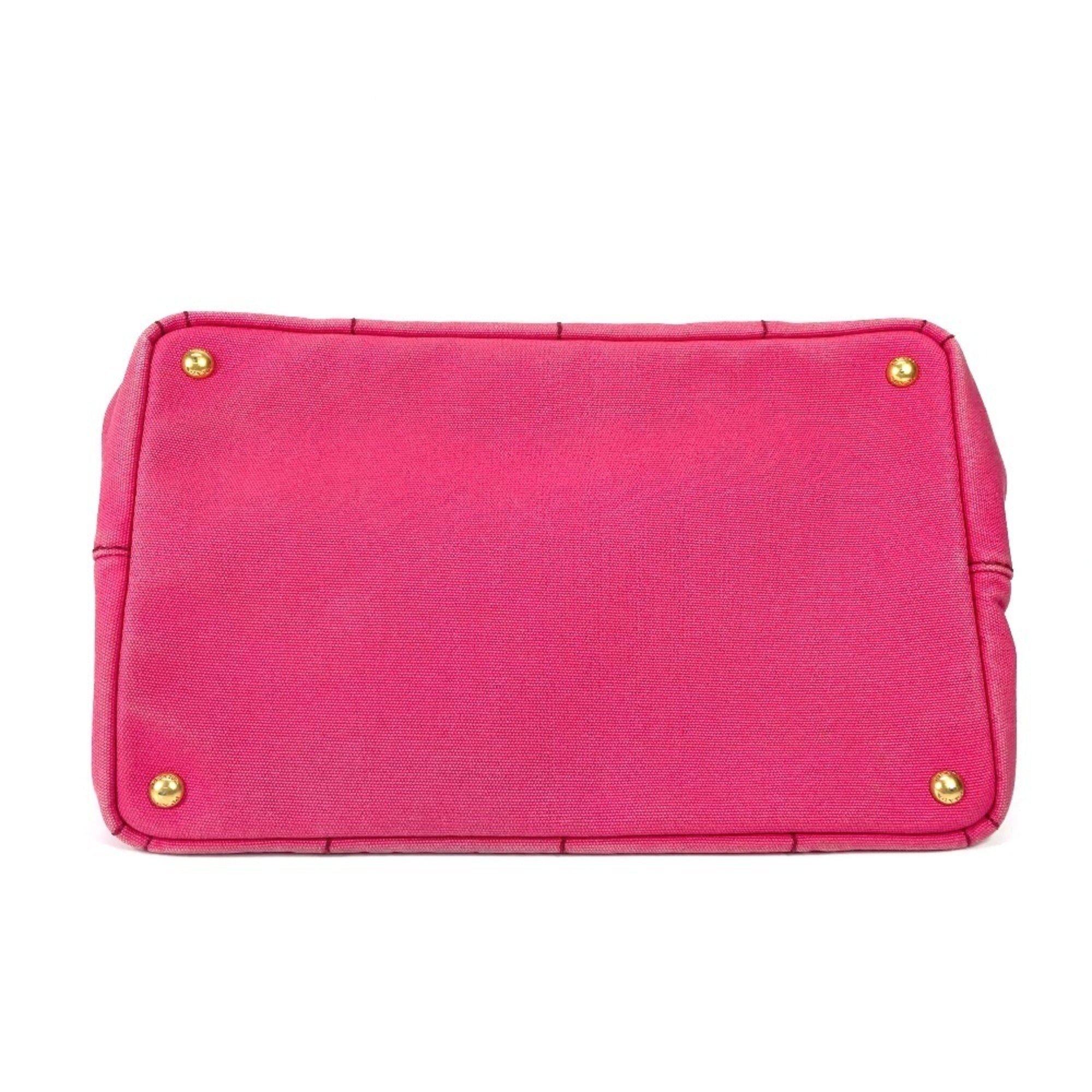 Prada Pink Canvas Handbag Tote Bag