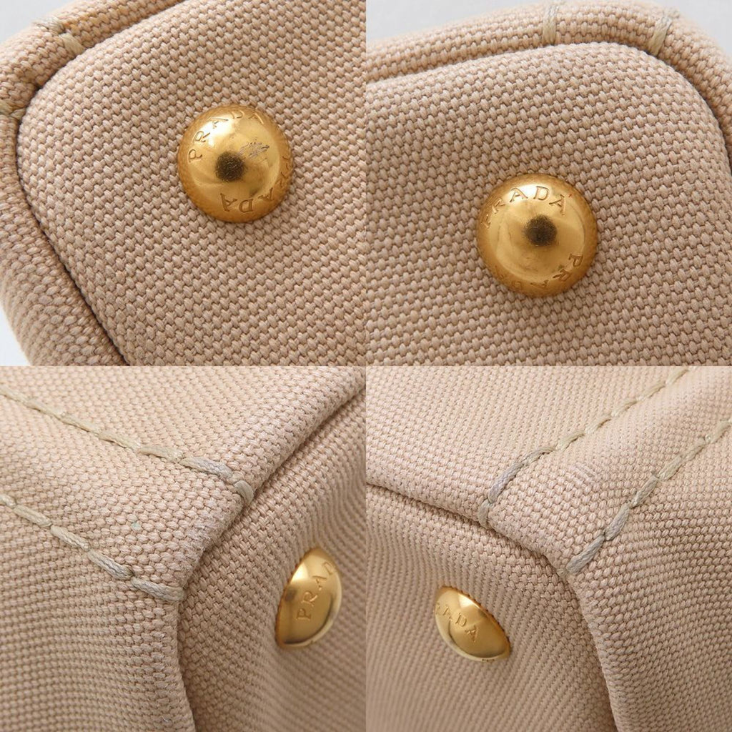 Prada Beige Canvas Handbag