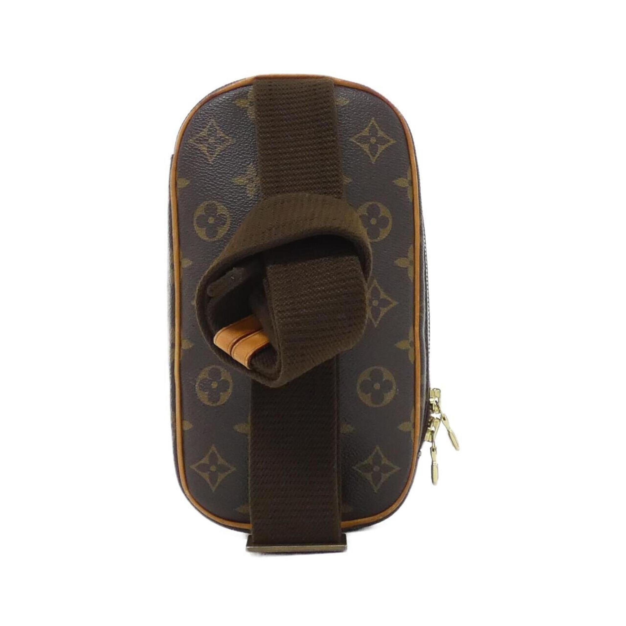 Louis Vuitton Marron Coated Canvas Pochette Shoulder Bag