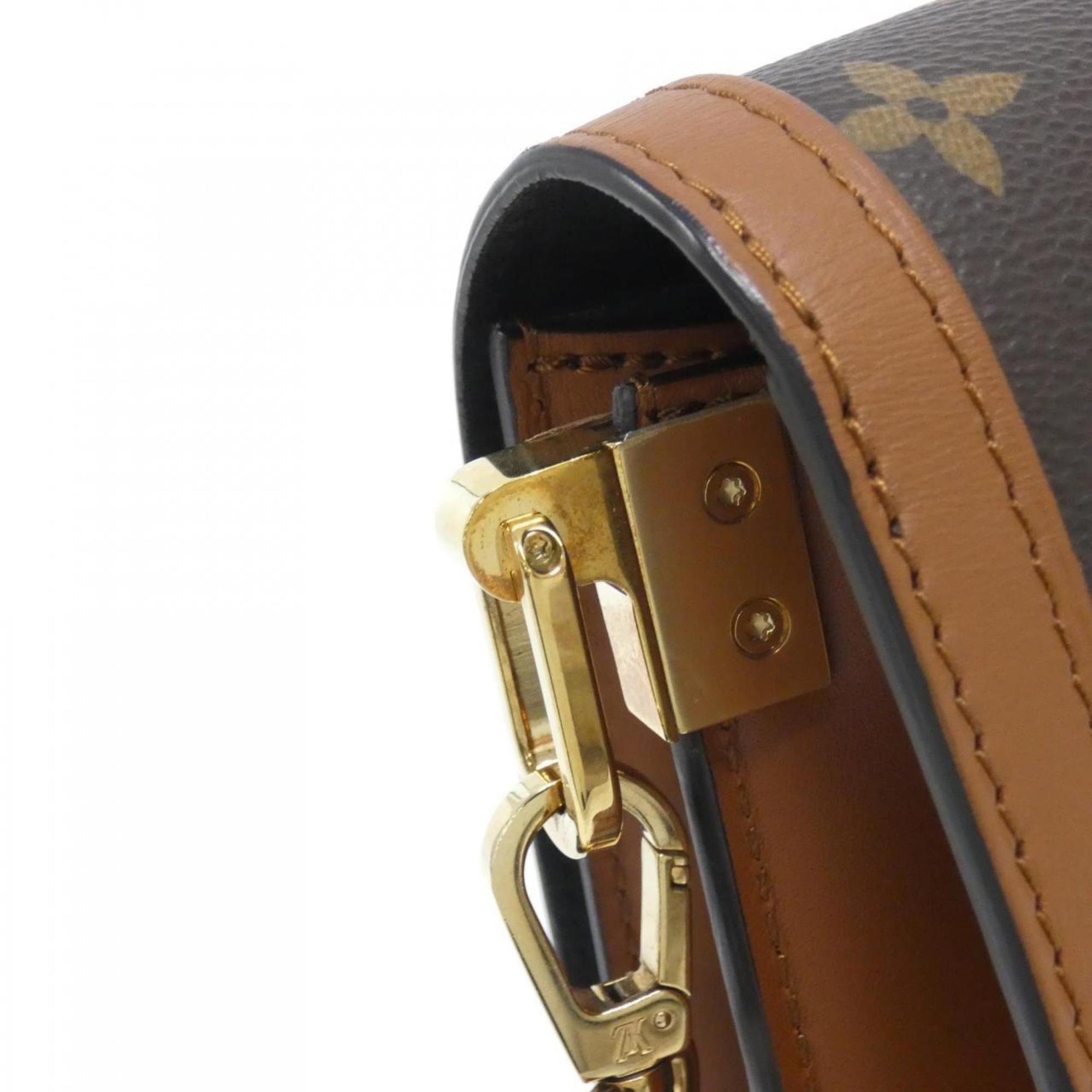 Louis Vuitton Brown Coated Canvas Shoulder Bag