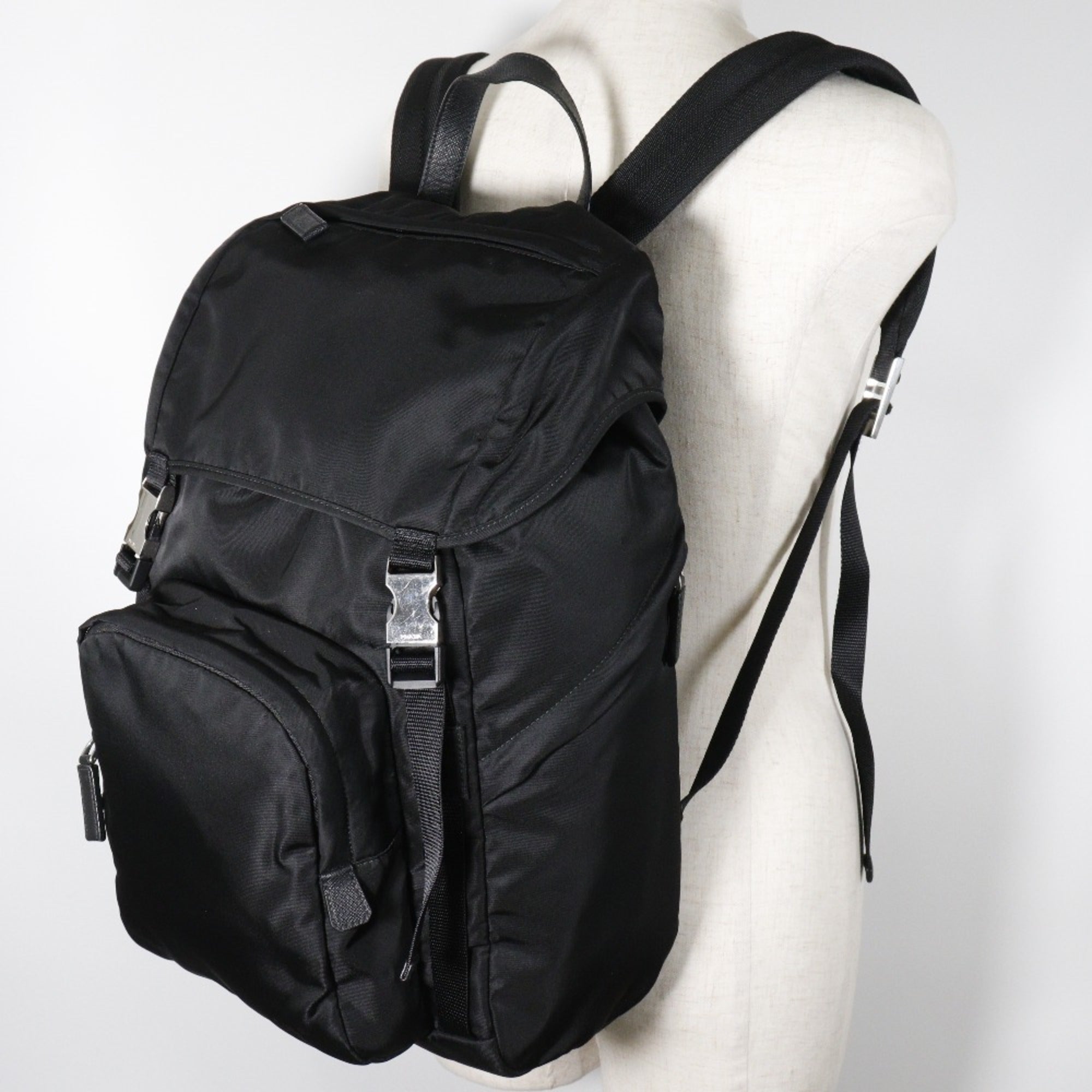 Prada Black Nero Nylon Backpack