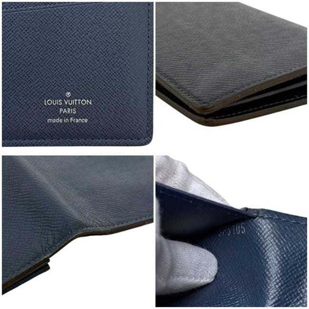 Louis Vuitton Navy Taiga Leather Long Wallet