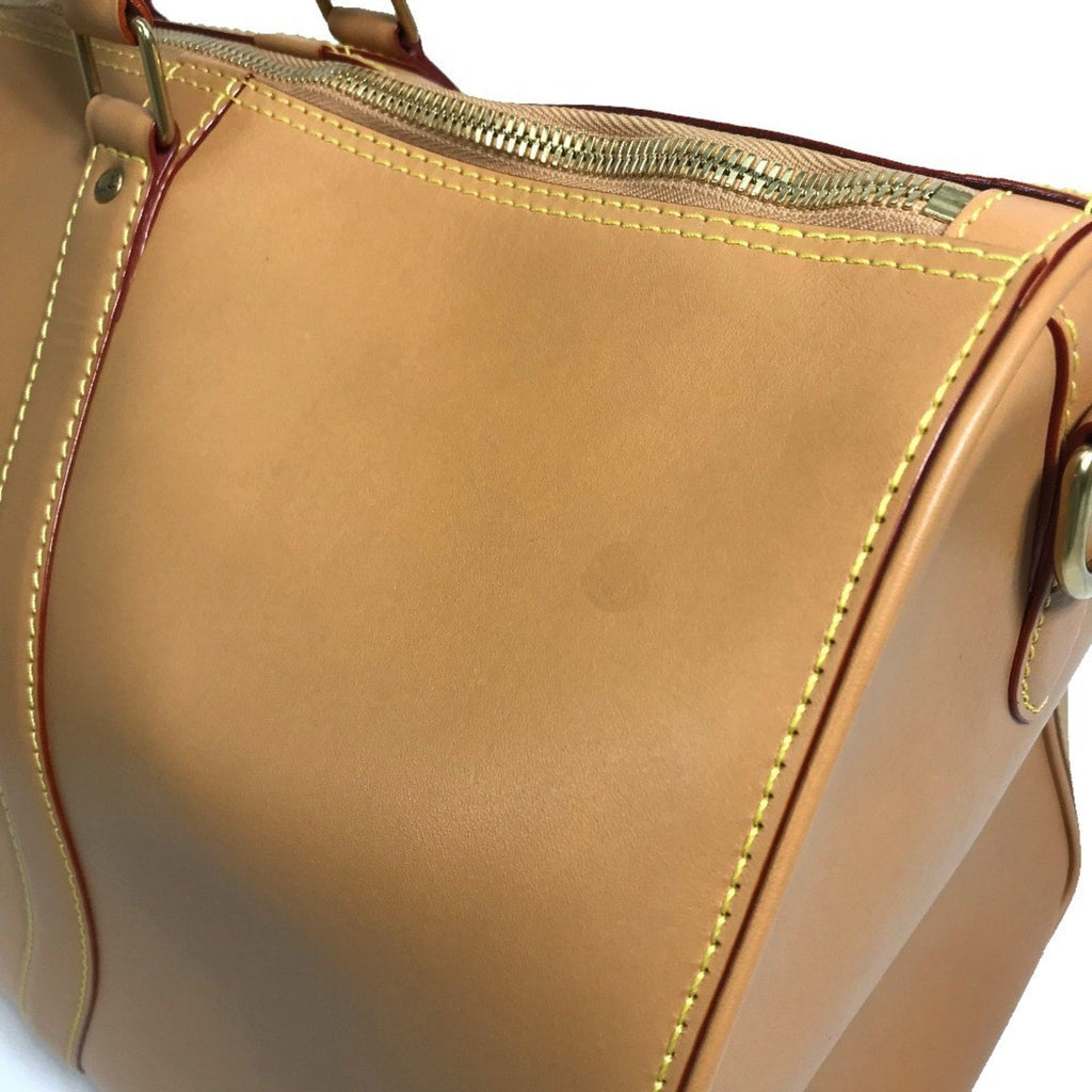 Louis Vuitton Beige Leather Boston Bag