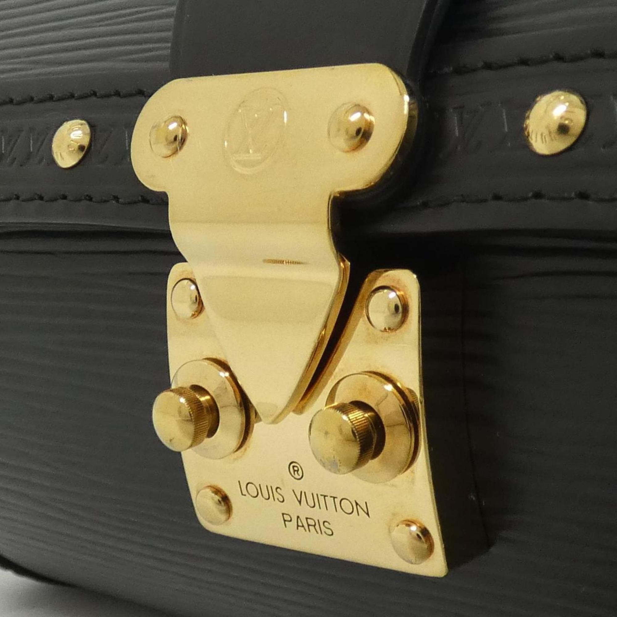 Louis Vuitton Black Leather Shoulder Bag