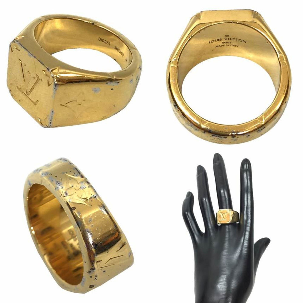 Louis Vuitton Gold Metal Band Ring