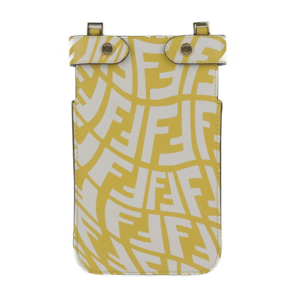 Fendi Yellow Leather Pochette Pouch Shoulder Bag