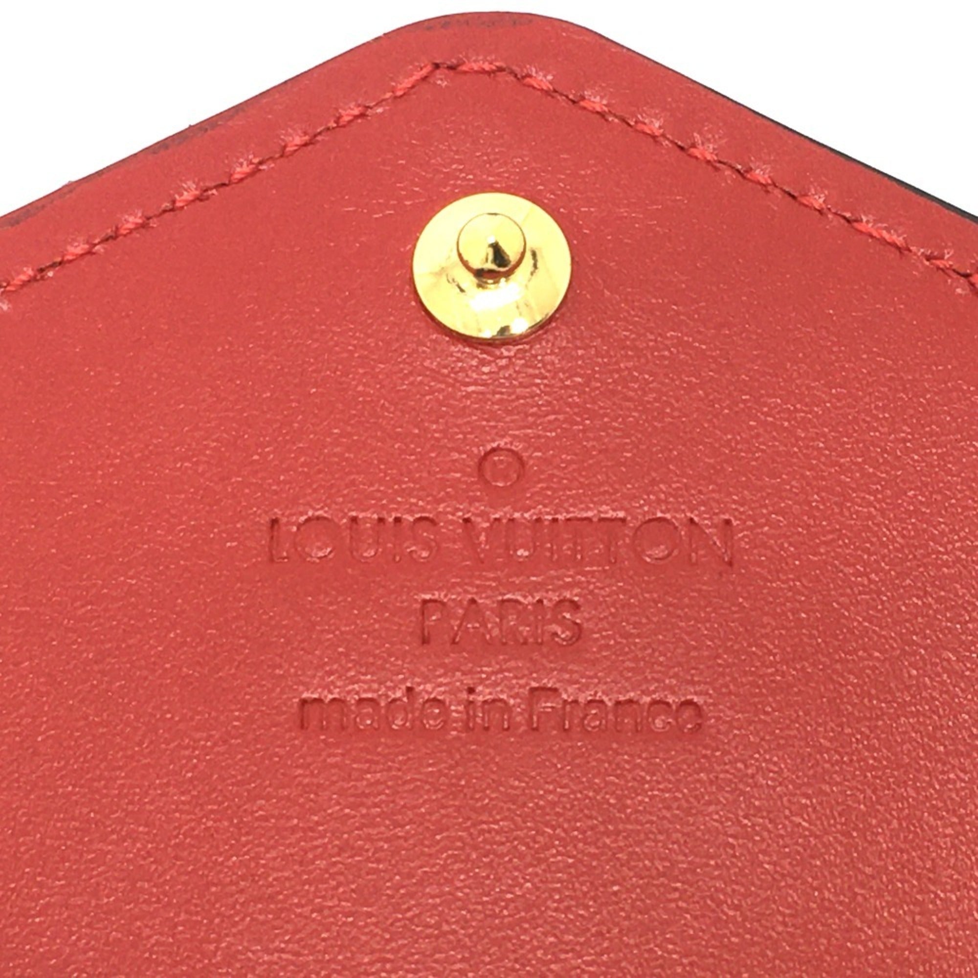 Louis Vuitton Cerise Red Color Monogram Vernis Long Wallet