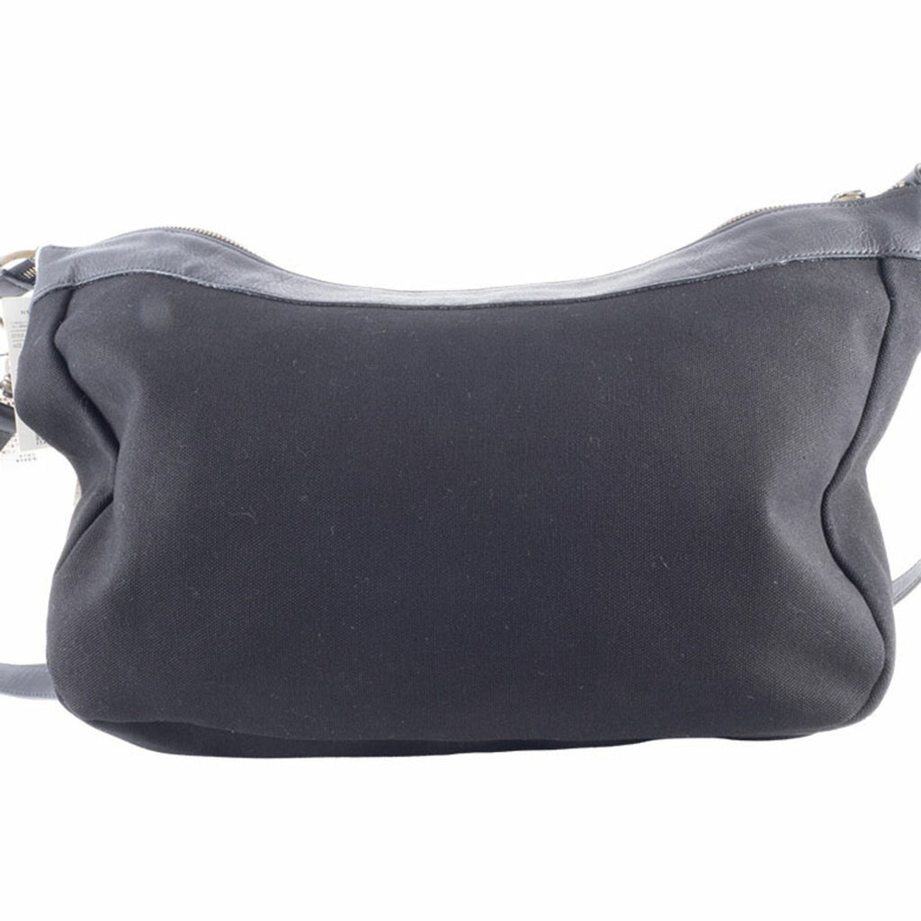 Burberry Black Canvas Leather Shoulder Bag
