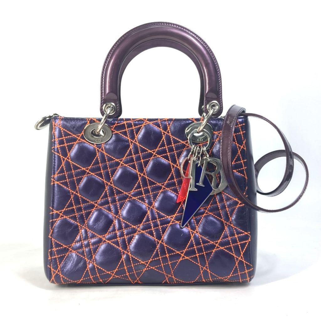 Christian Dior Purple Leather Handbag (Pre-Owned)