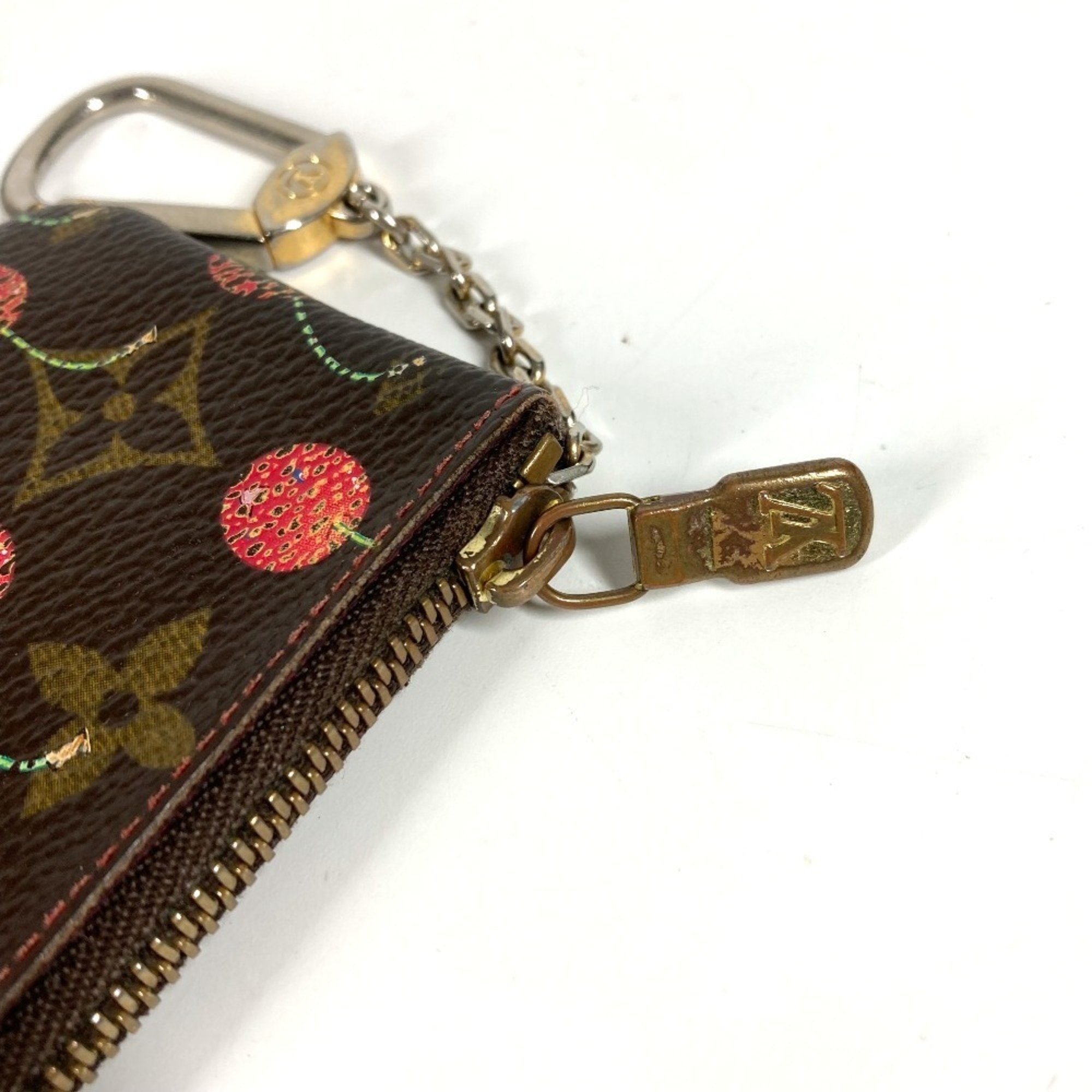 Louis Vuitton Brown Monogram Cherry Red Color Monogram Coin Purse/Coin Case