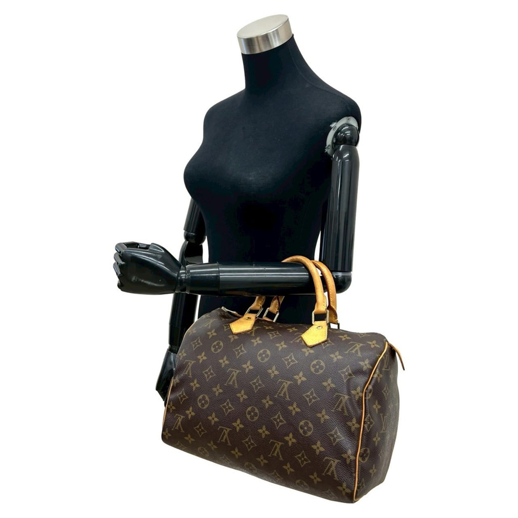 Louis Vuitton Brown Leather Pvc Boston Bag Handbag