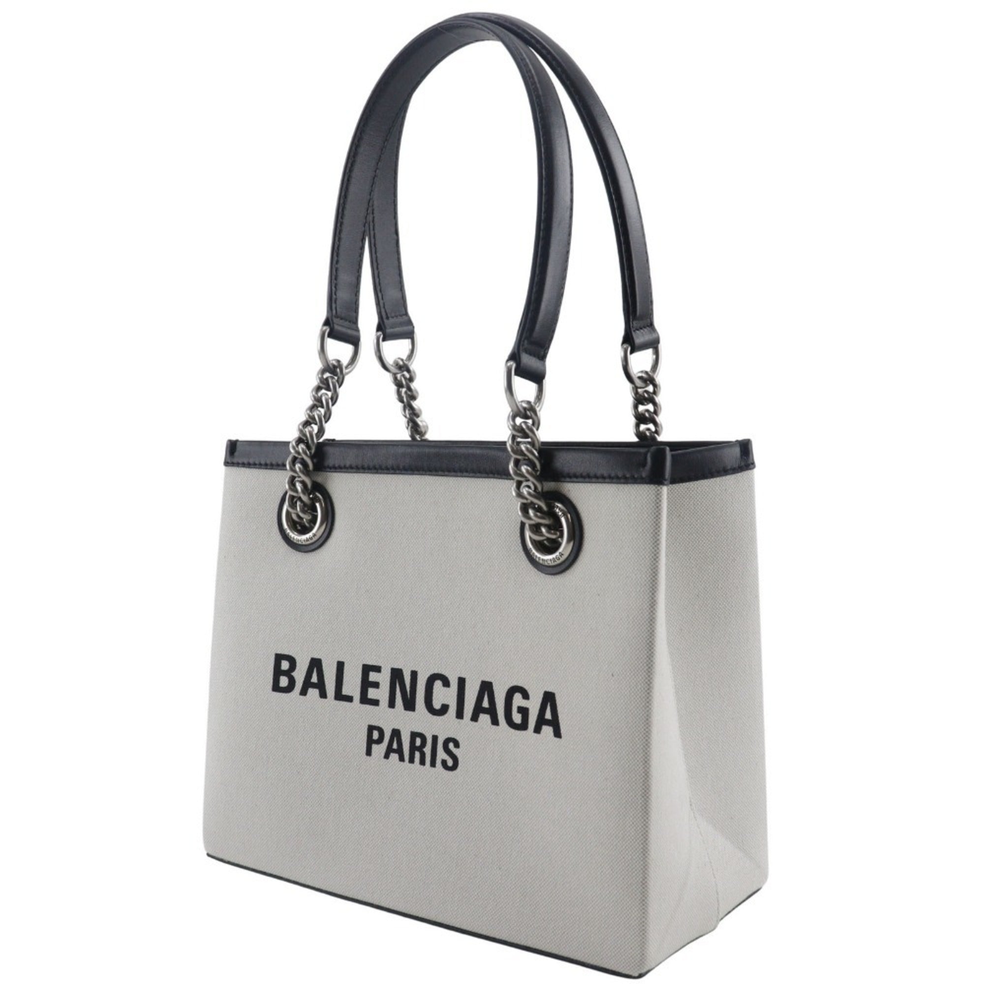 Balenciaga Light Gray Nylon Canvas Tote