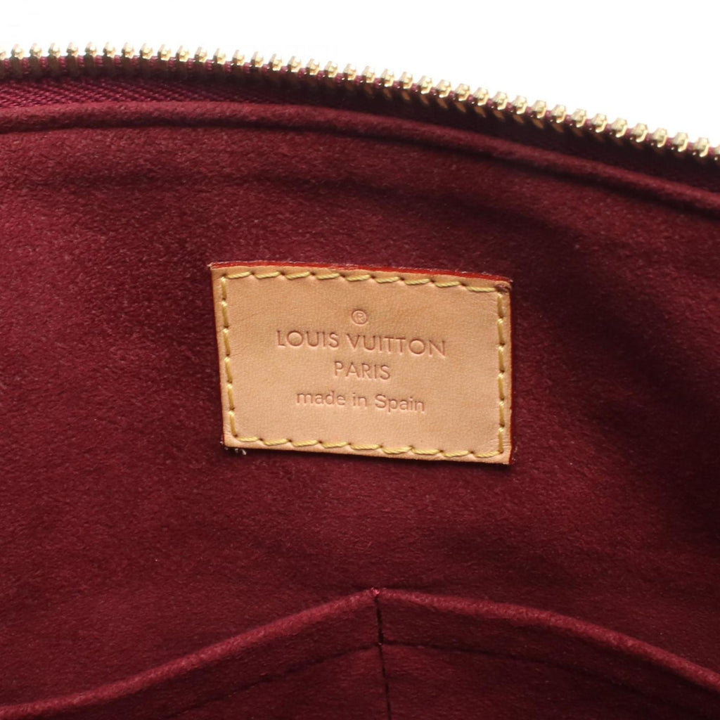 Louis Vuitton Aurore Bordeaux Brown Coated Canvas Leather Handbag