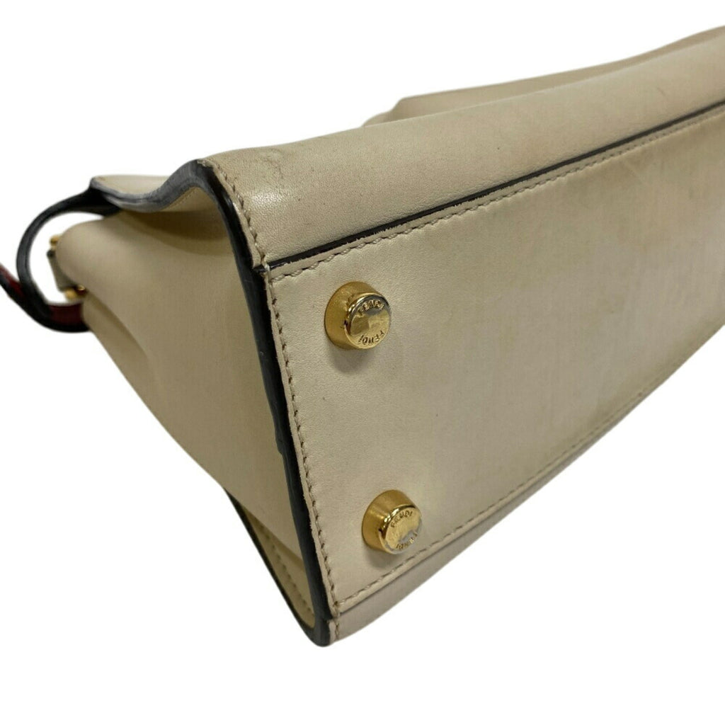 Fendi Beige Leather Handbag Shoulder Bag