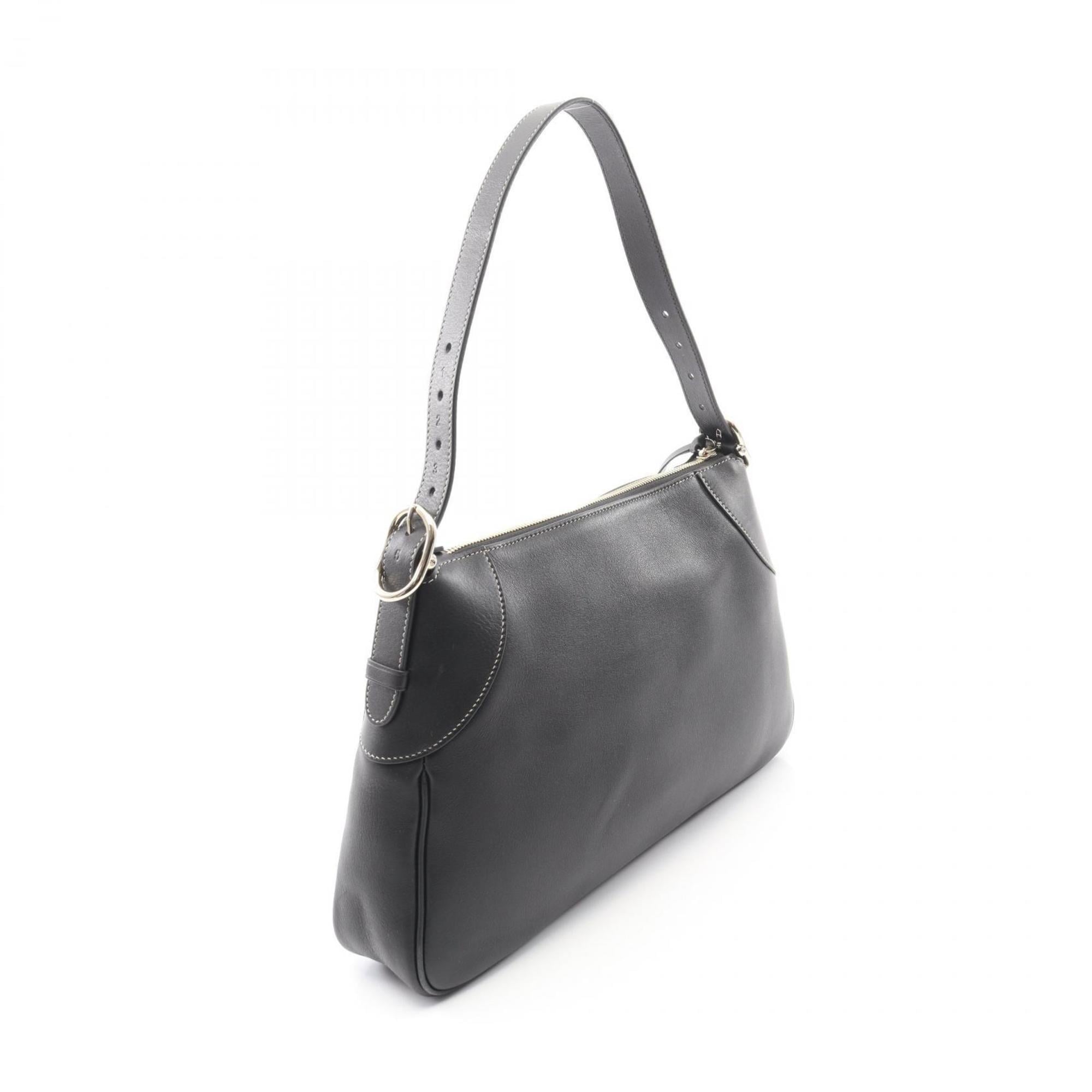 Gucci Black Leather Handbag Shoulder Bag (Pre-Owned)