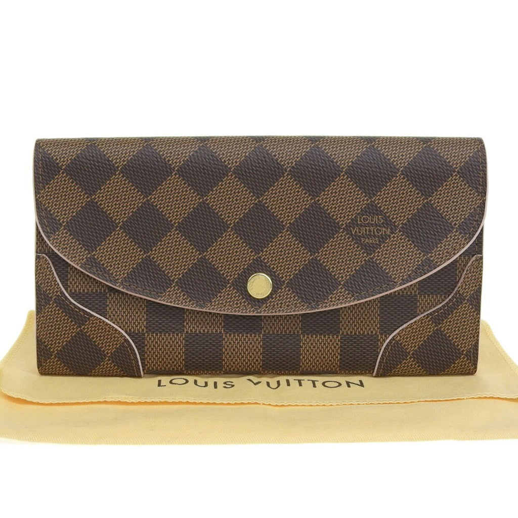 Louis Vuitton Damier Portefeuille Long Wallet with Kaisahock Pink Rose Ballerine N61227