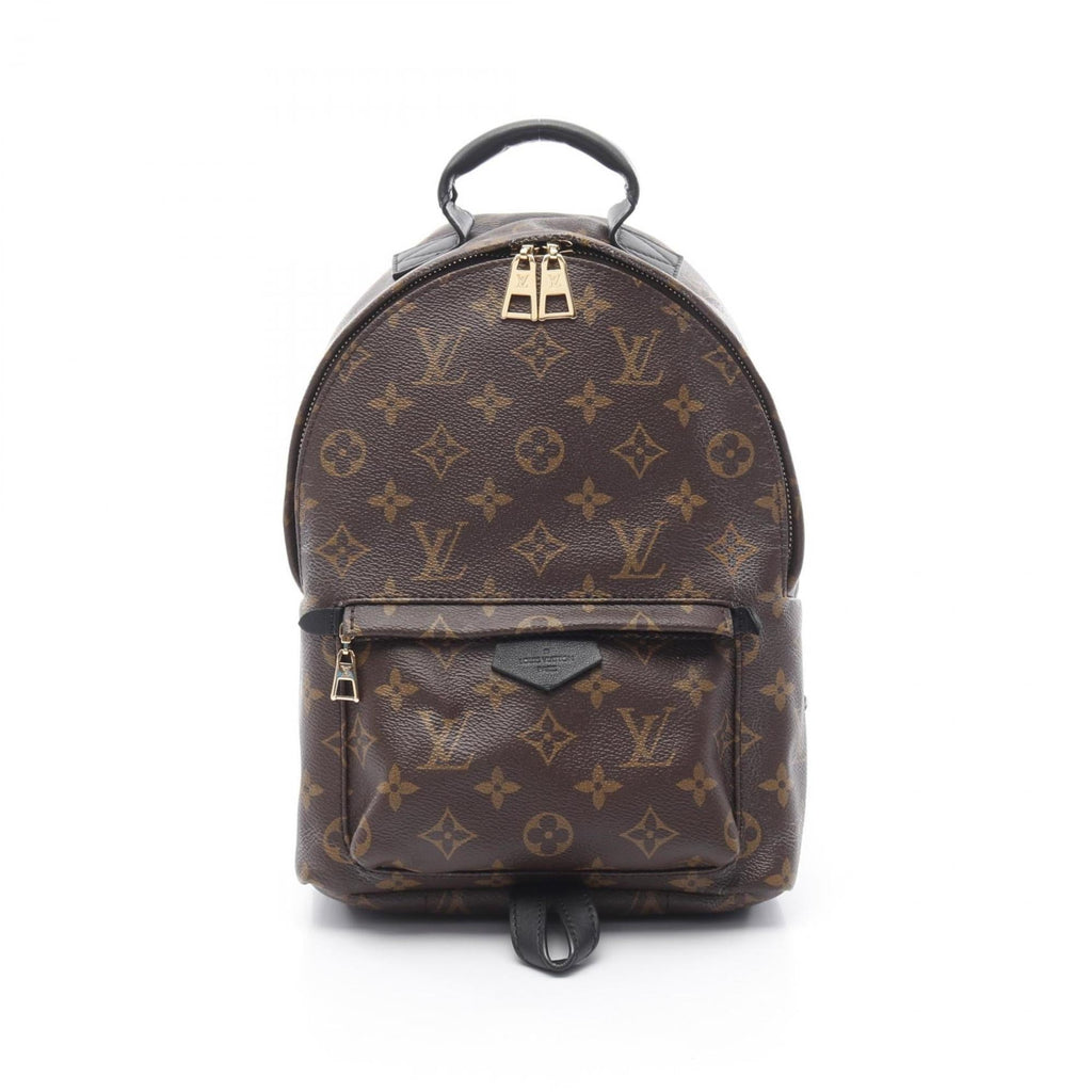 Louis Vuitton Black Brown Pvc Coated Canvas Leather Backpack